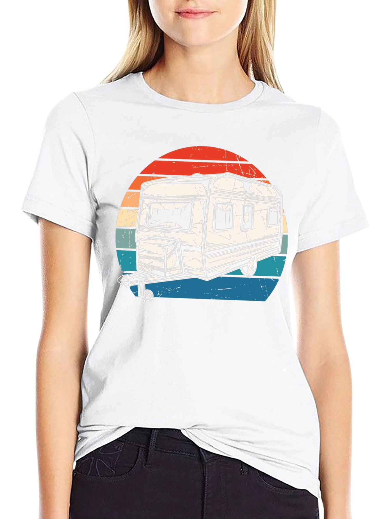 Retro Camper Graphic T-Shirt - Adventure Ready!