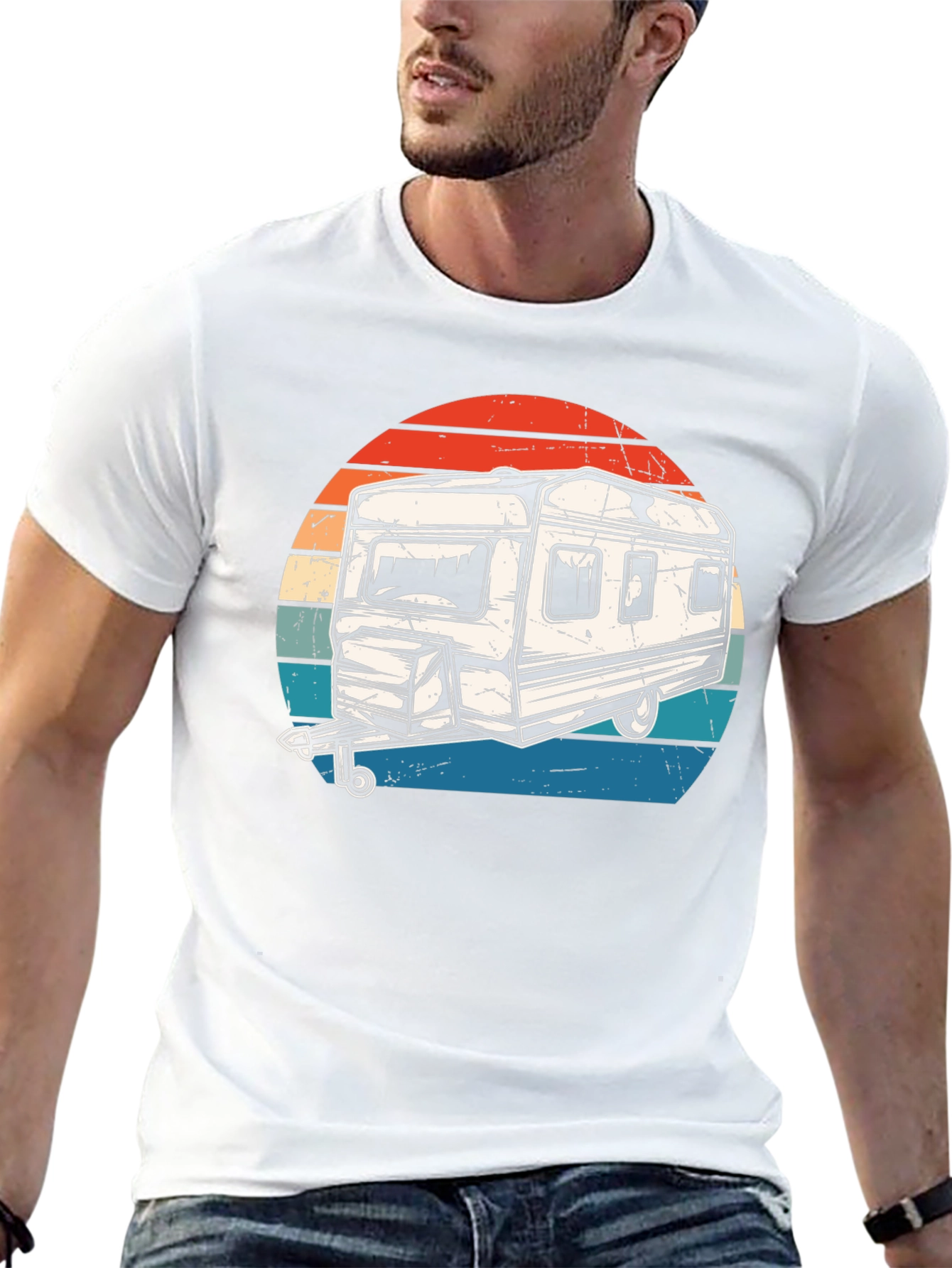Retro Camper Graphic T-Shirt - Adventure Ready!