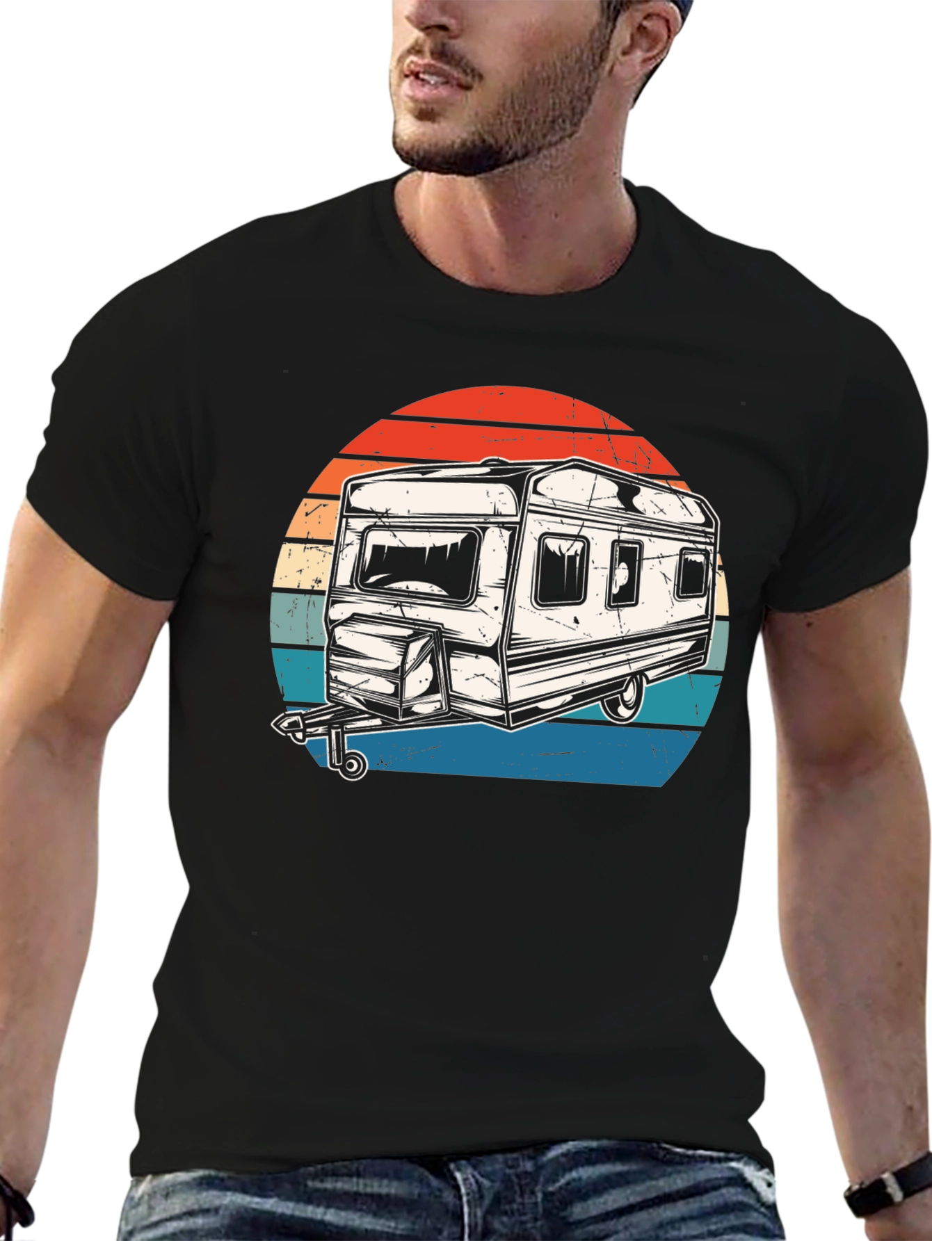 Retro Camper Graphic T-Shirt - Adventure Ready!