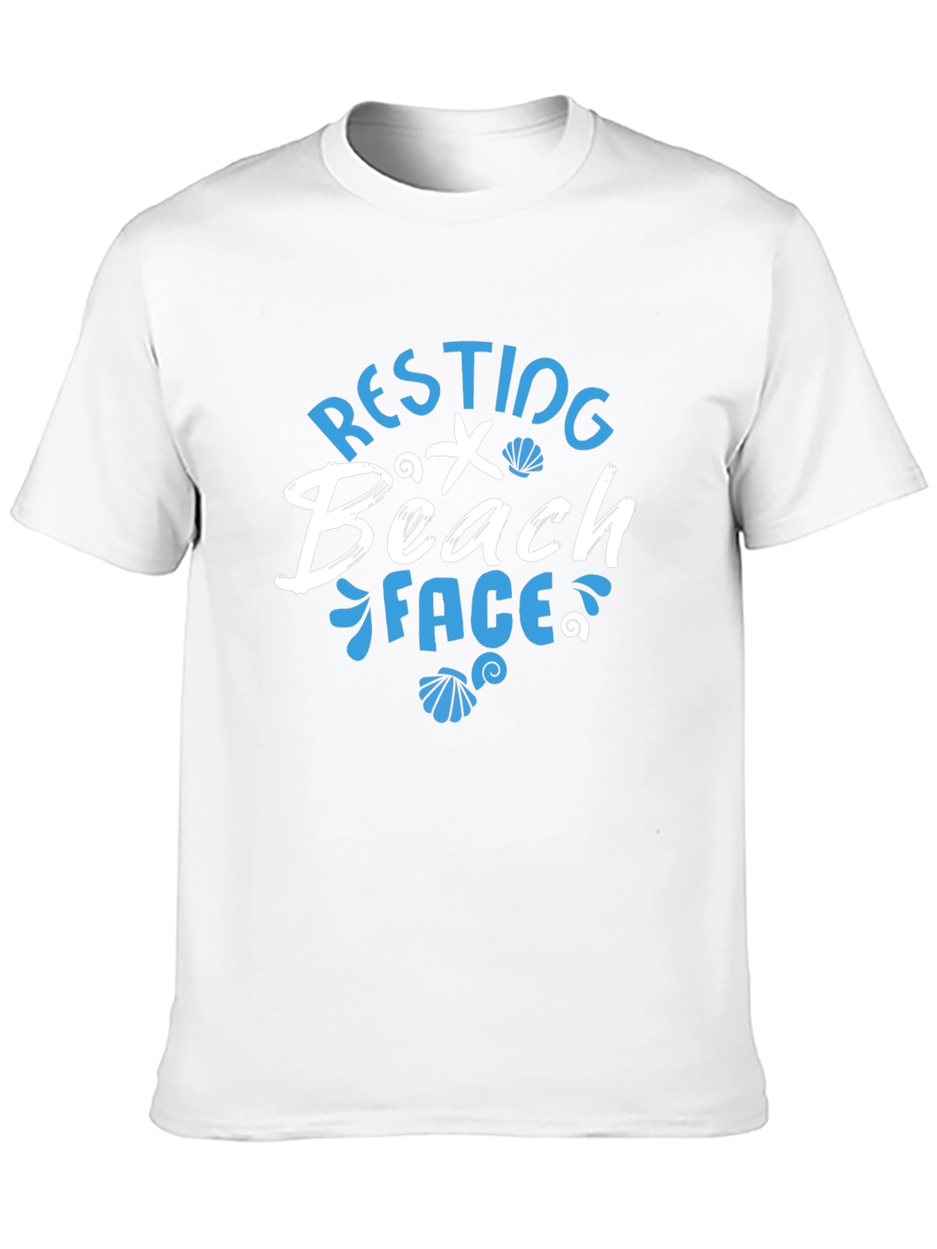 Resting Beach Face T-Shirt - Mens Black Graphic Tee