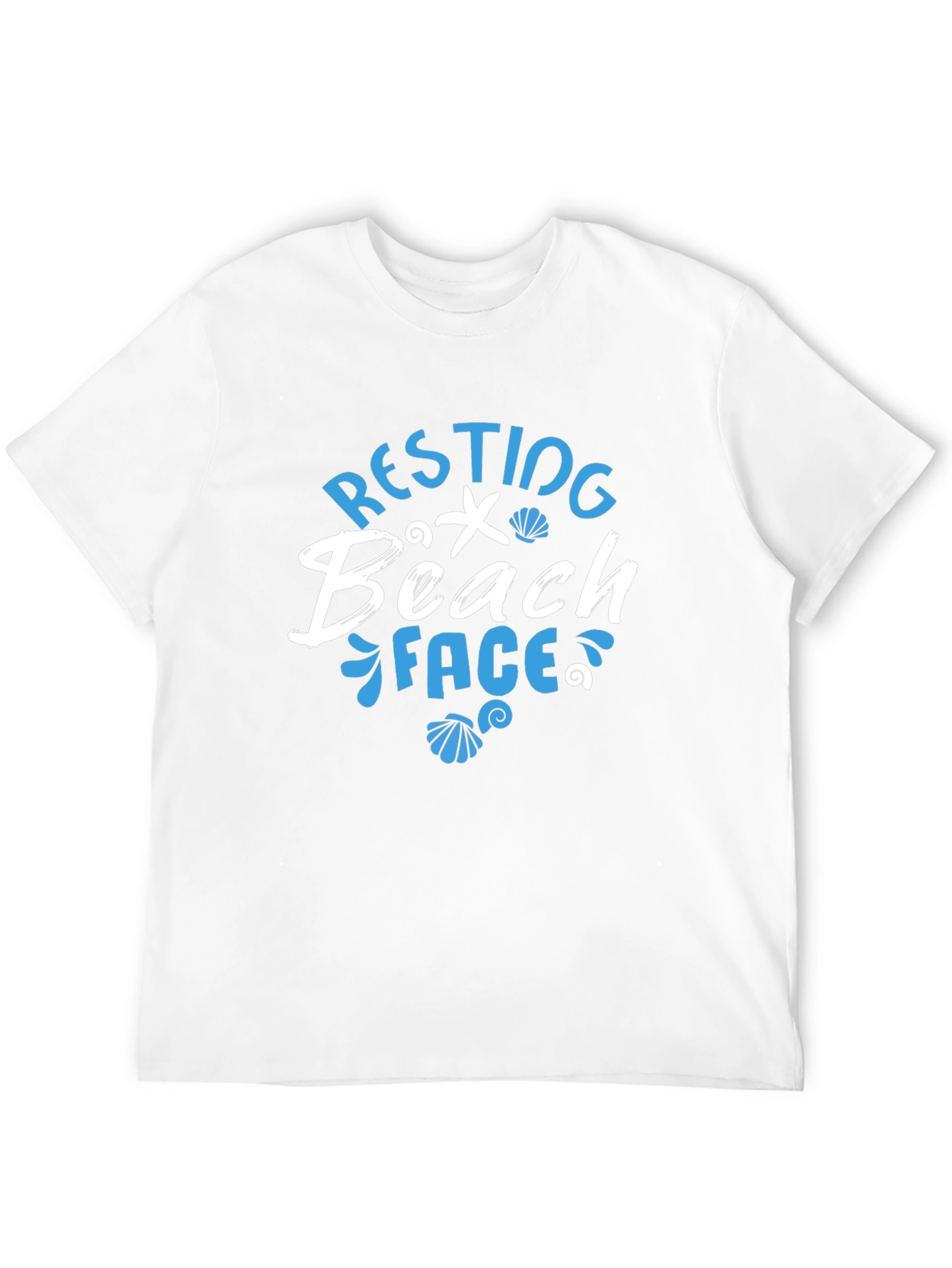 Resting Beach Face T-Shirt - Mens Black Graphic Tee