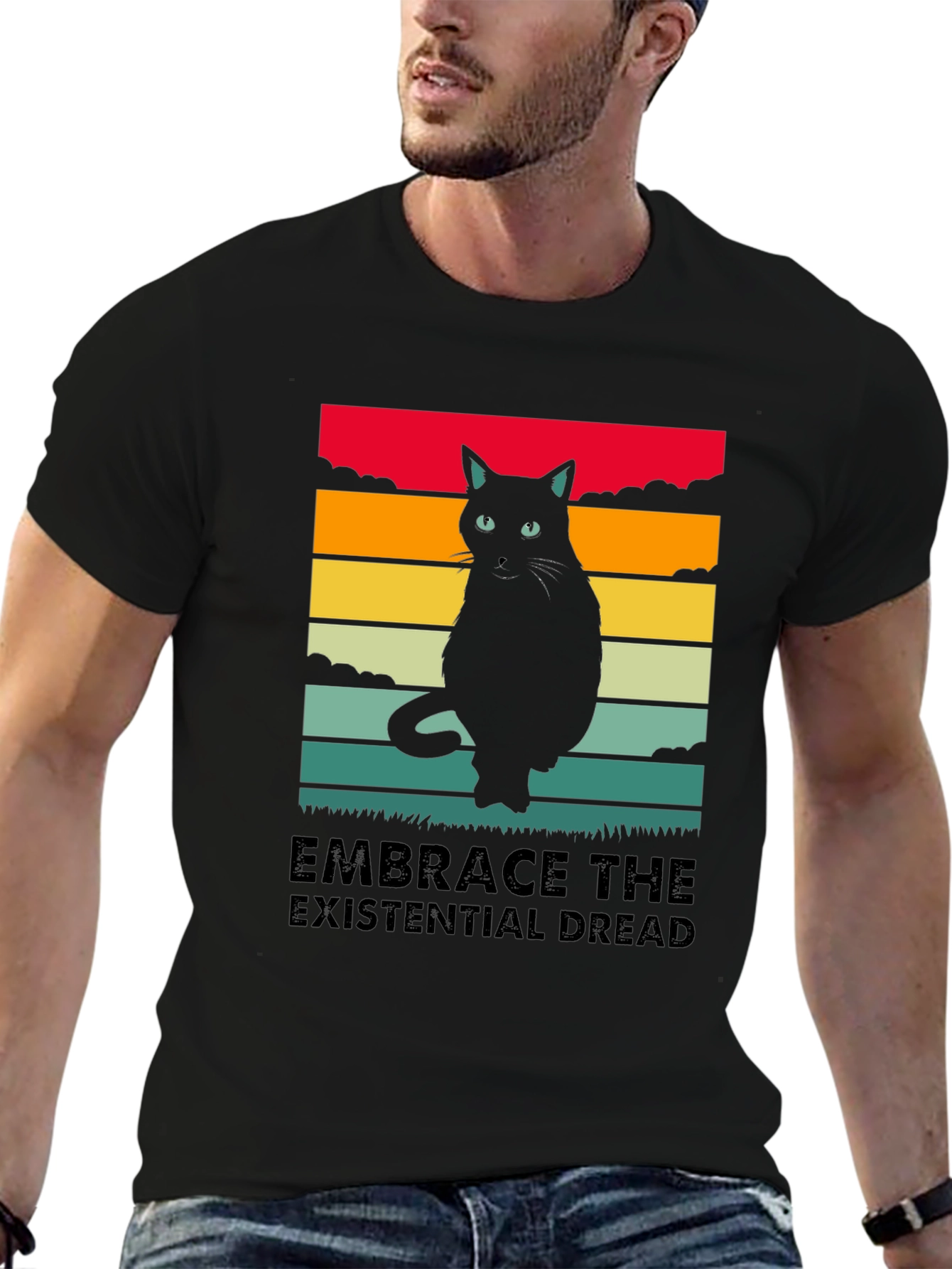 Embrace the Existential Dread Cat T-Shirt