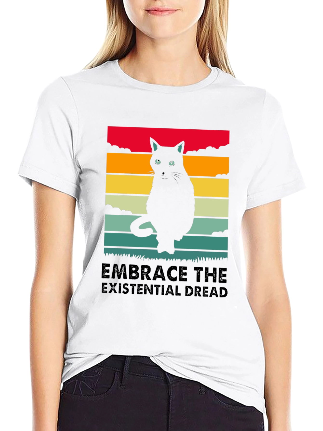 Embrace the Existential Dread Cat T-Shirt