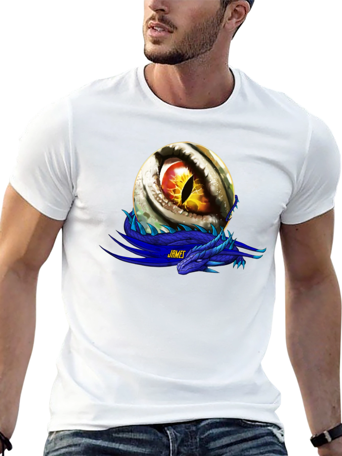 Dragon Eye Graphic T-Shirt - Personalized Name Option