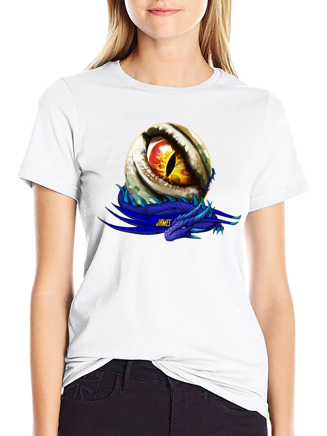 Dragon Eye Graphic T-Shirt - Personalized Name Option