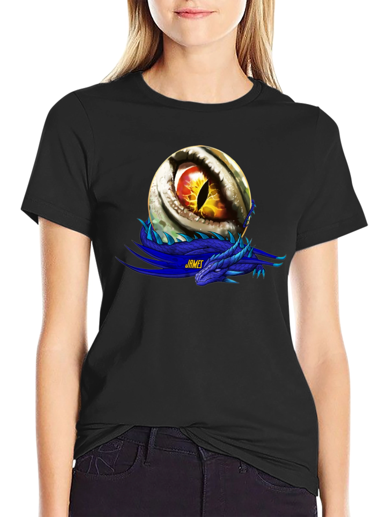 Dragon Eye Graphic T-Shirt - Personalized Name Option