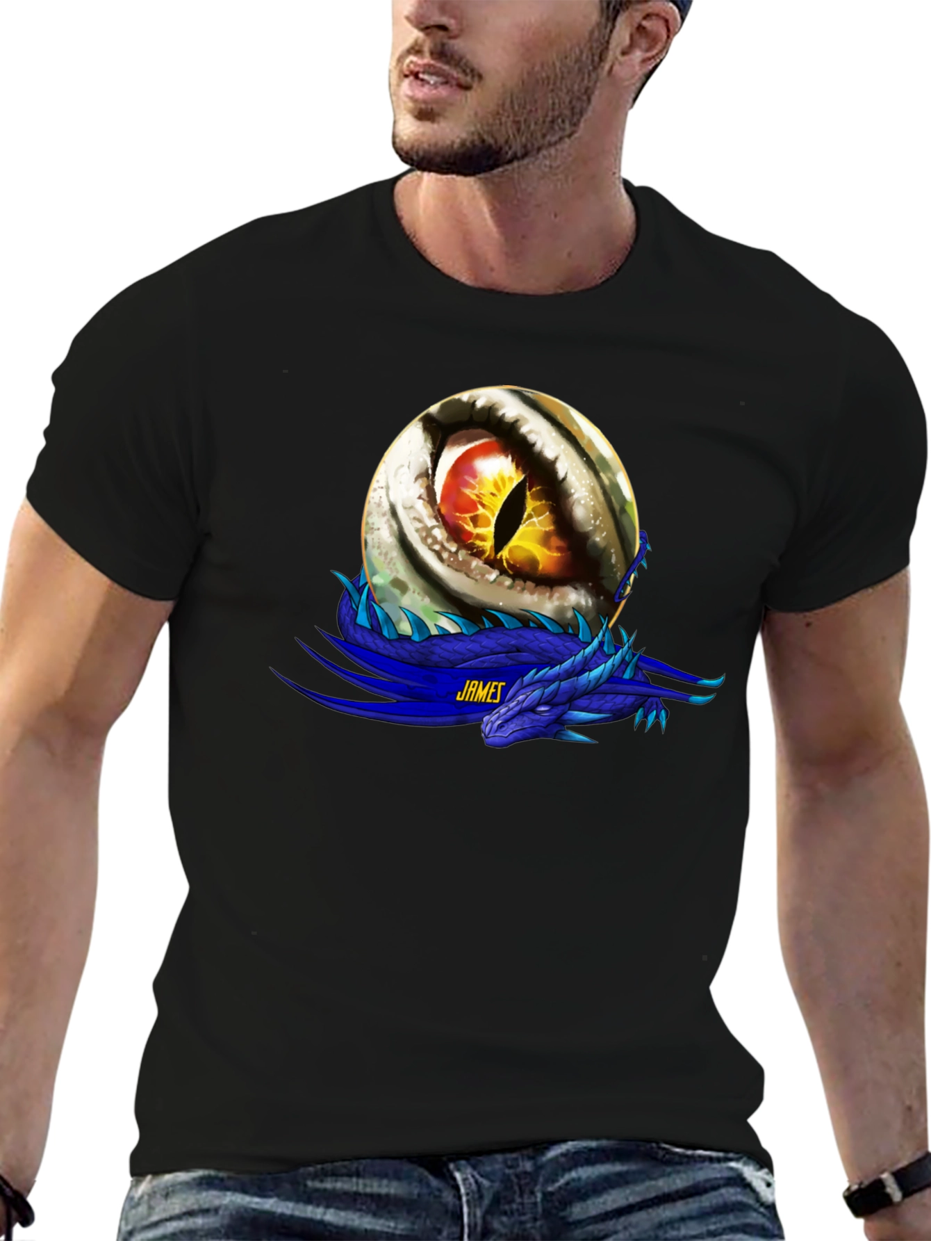 Dragon Eye Graphic T-Shirt - Personalized Name Option