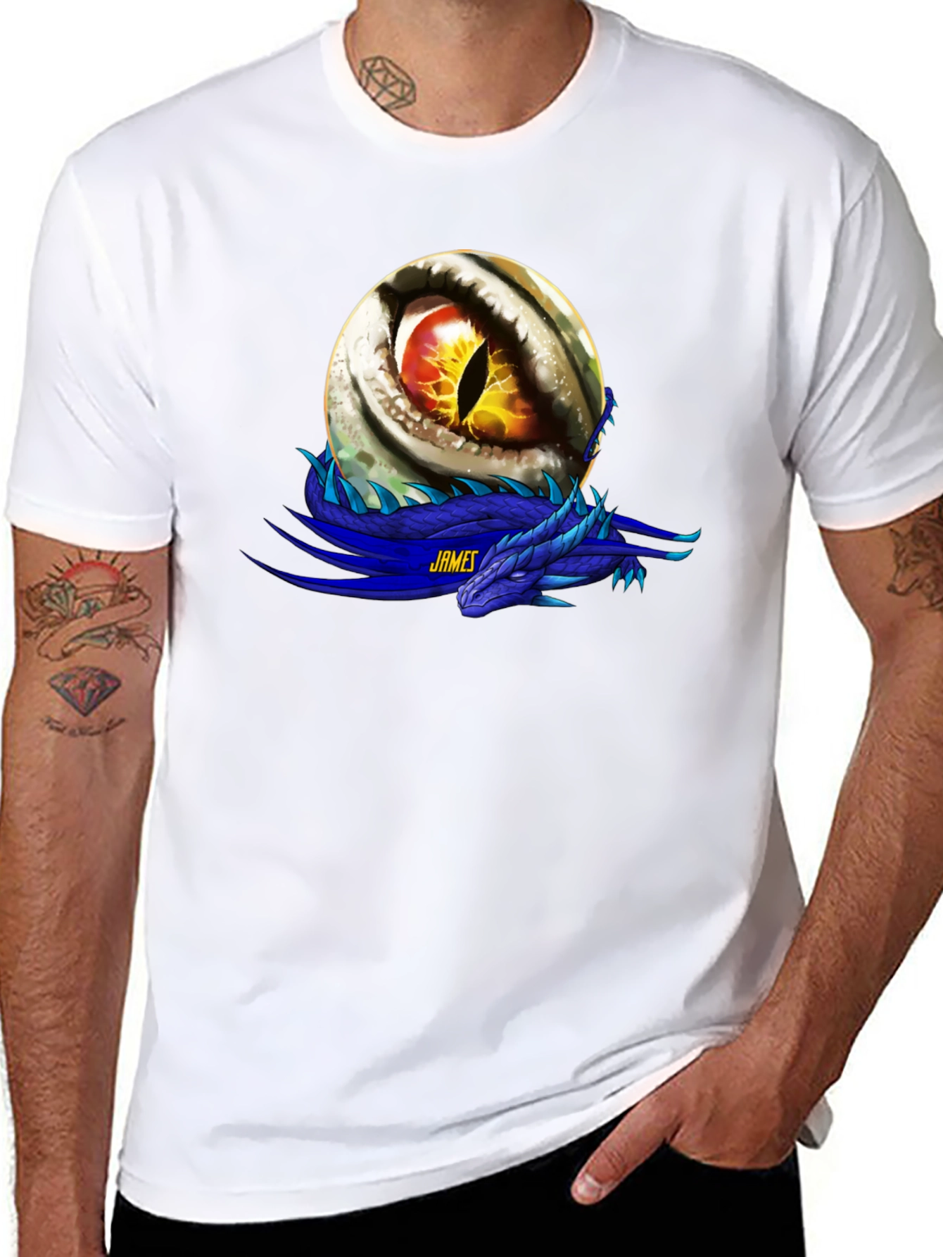 Dragon Eye Graphic T-Shirt - Personalized Name Option