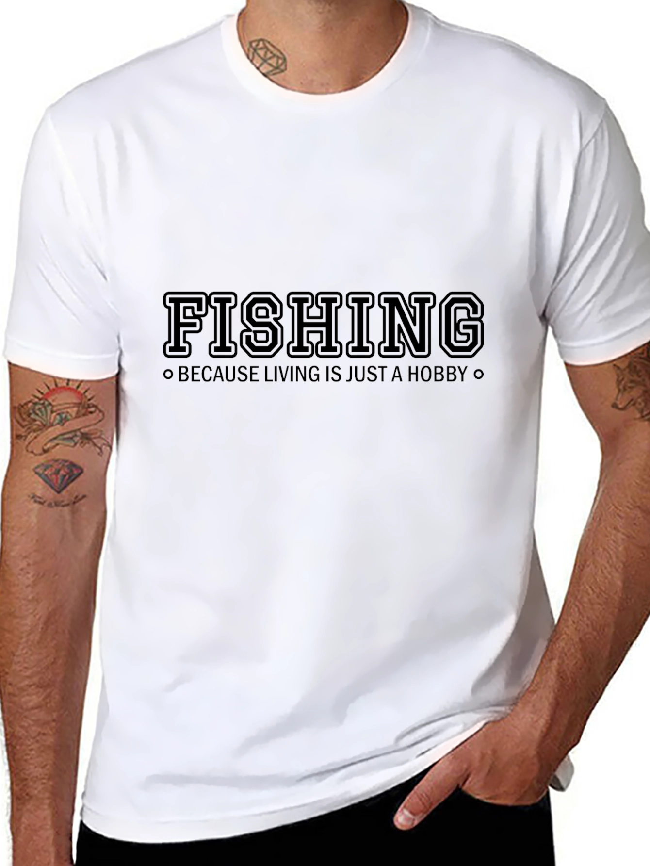 Fishing Hobby Black T-Shirt