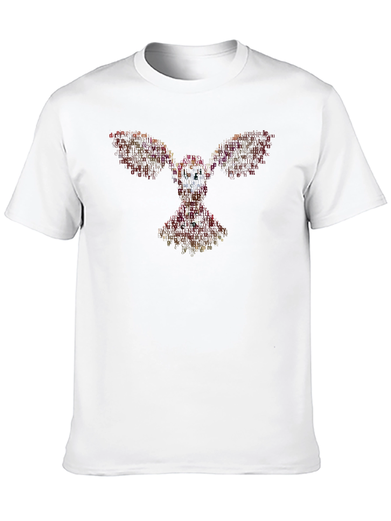 Abstract Bird Word Art Graphic Tee