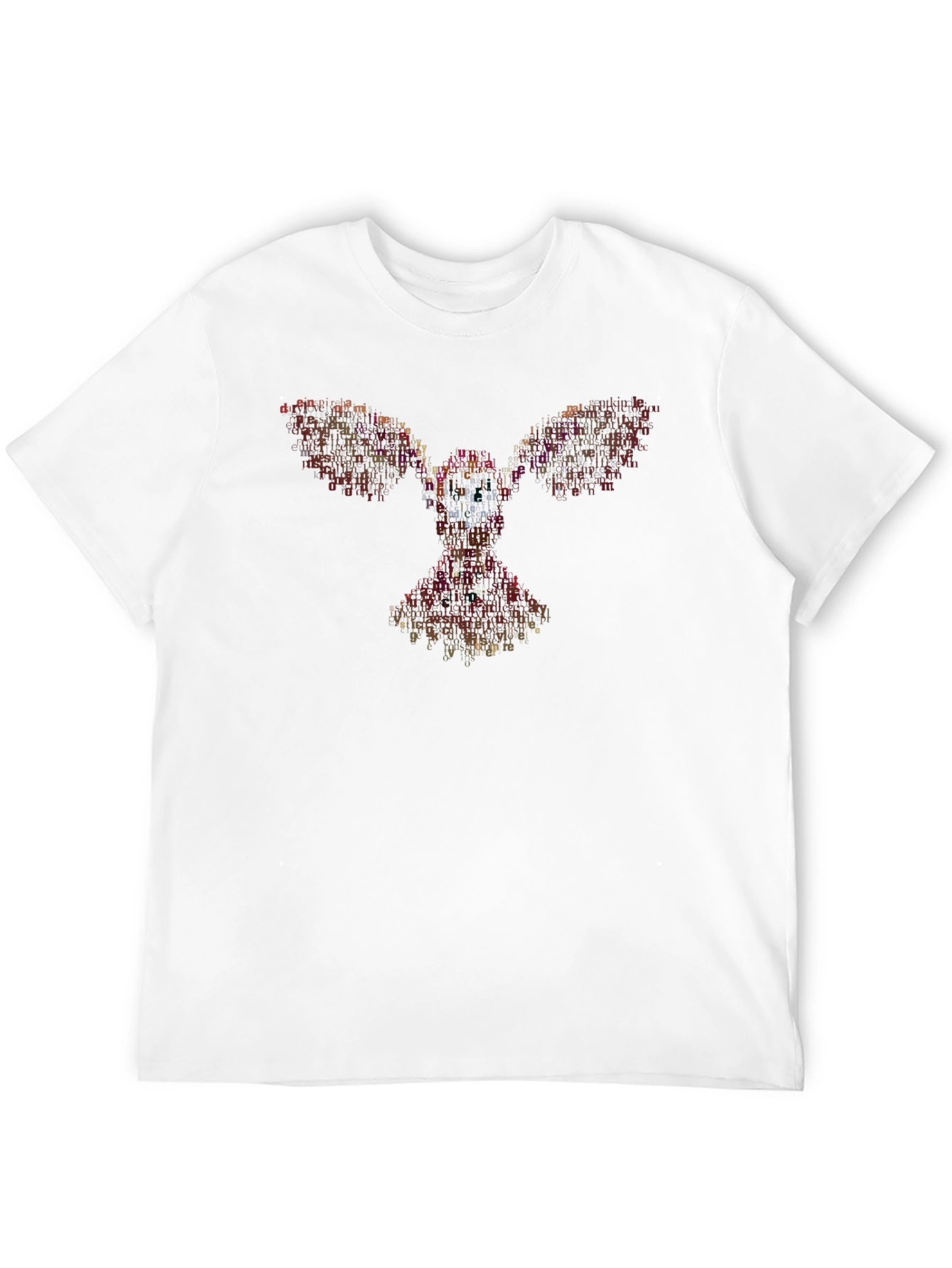 Abstract Bird Word Art Graphic Tee