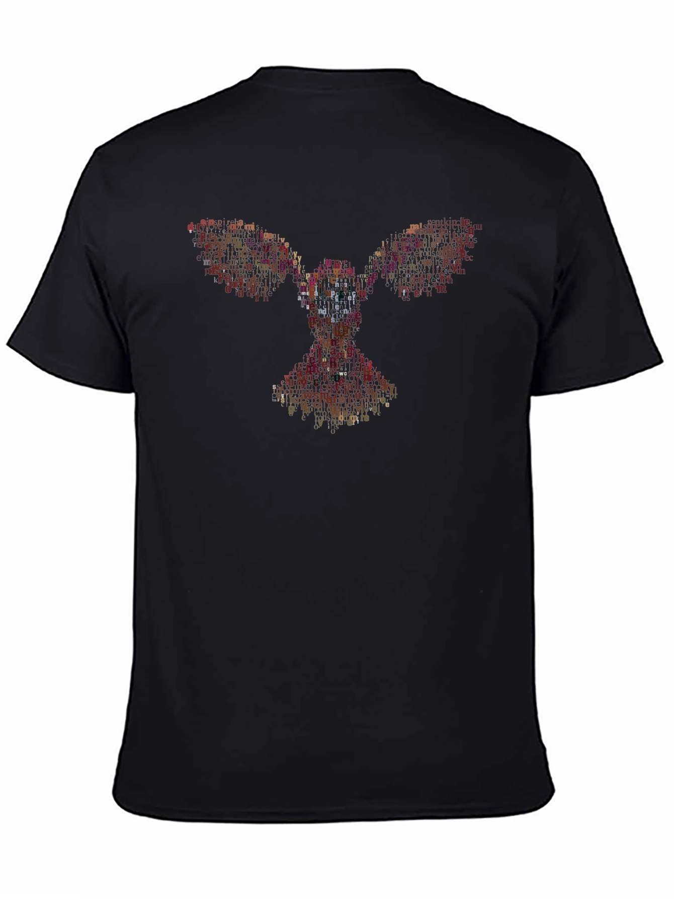 Abstract Bird Word Art Graphic Tee