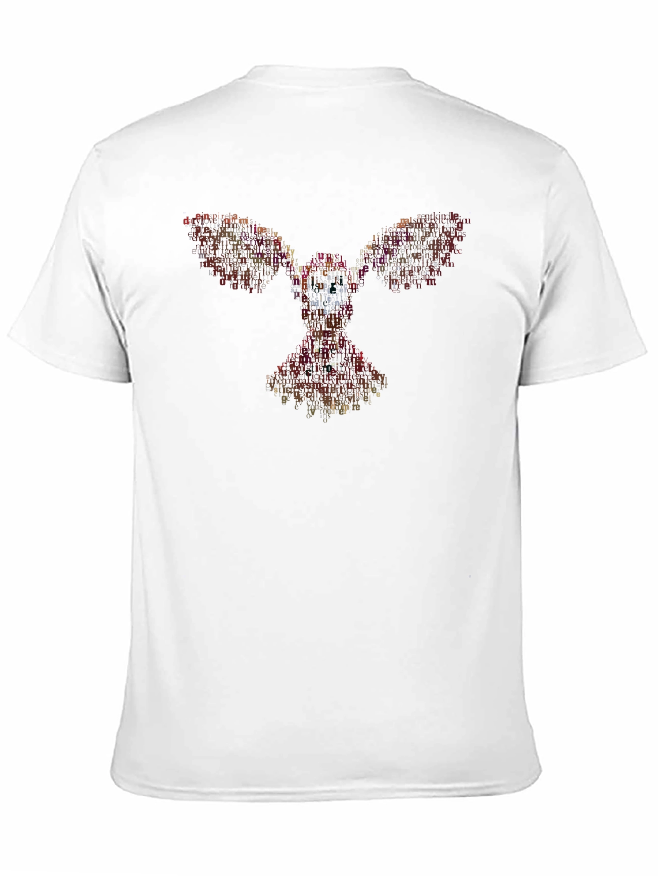 Abstract Bird Word Art Graphic Tee