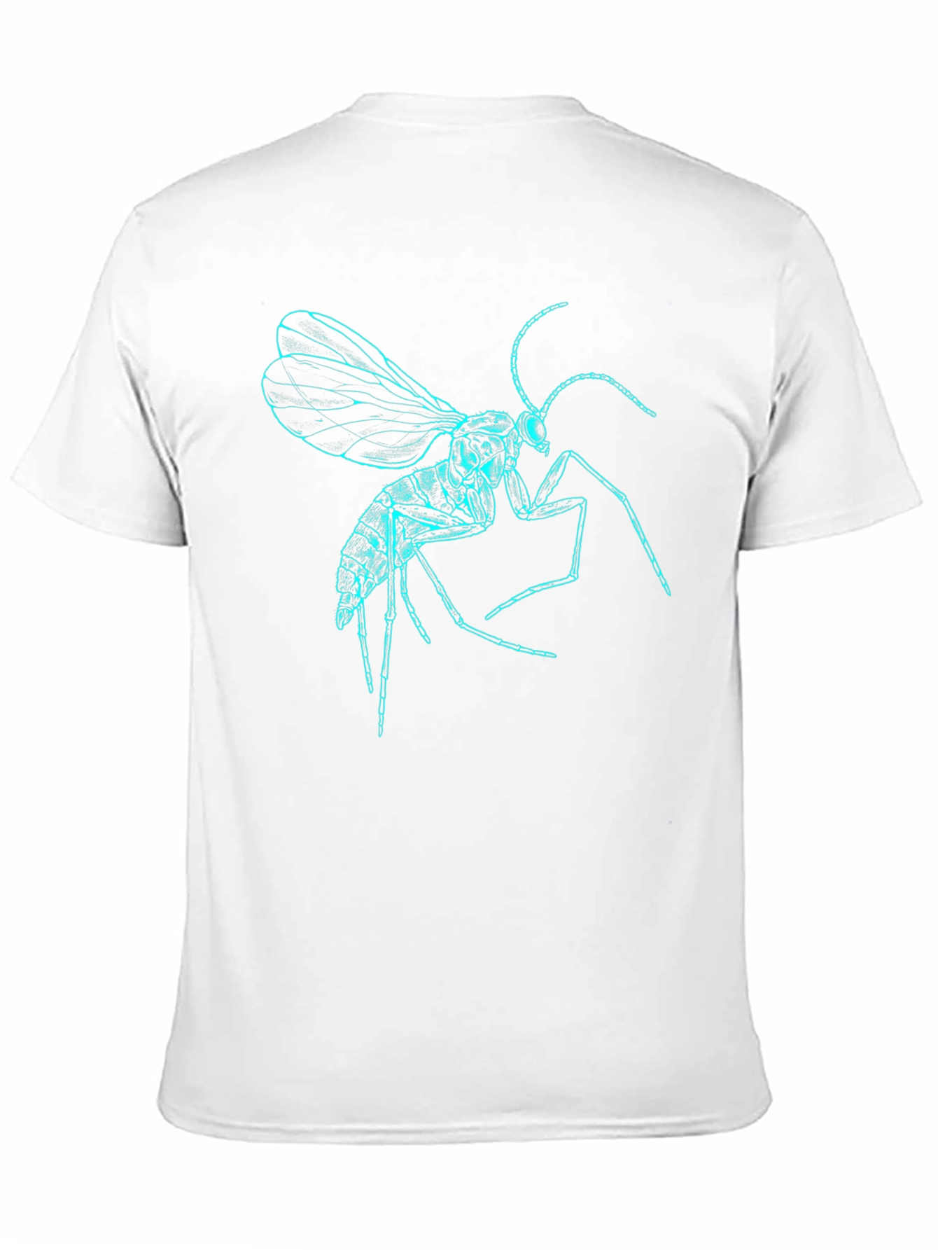 Neon Insect Graphic Tee - Black Cotton T-Shirt