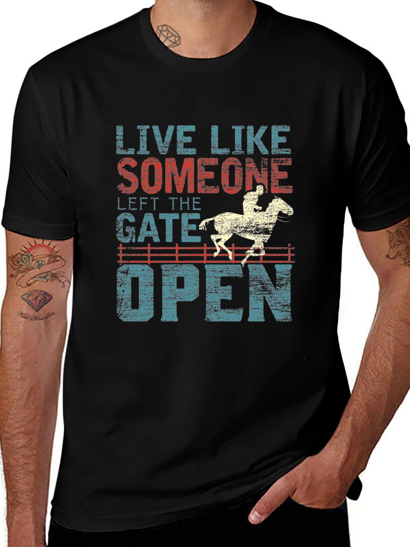 Live Like Someone Left the Gate Open Graphic Tee