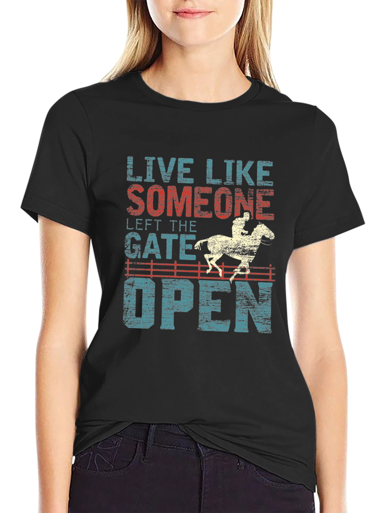 Live Like Someone Left the Gate Open Graphic Tee