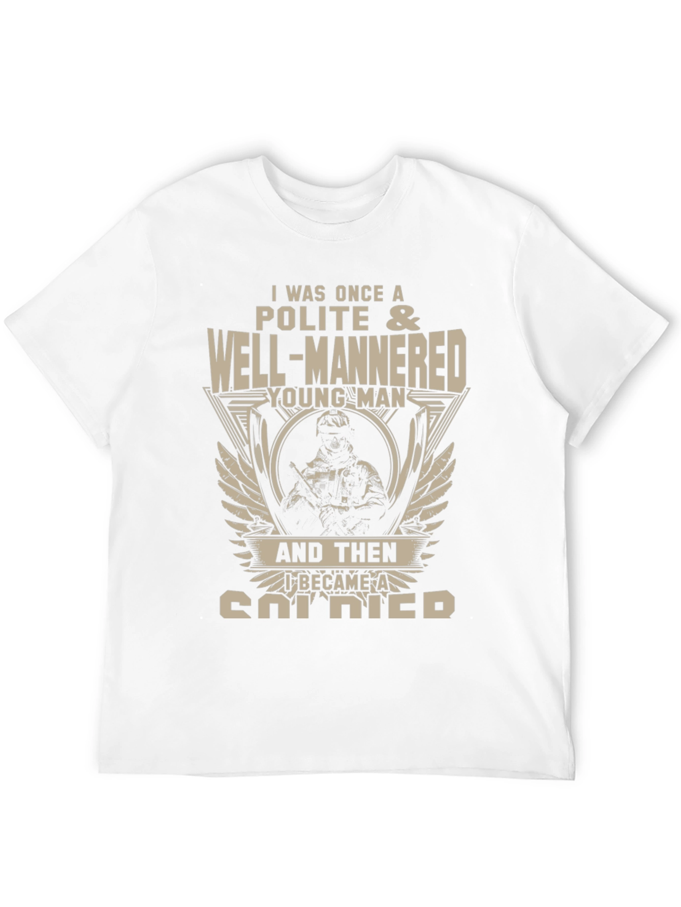 Polite Soldier Graphic Tee - Mens Black T-Shirt