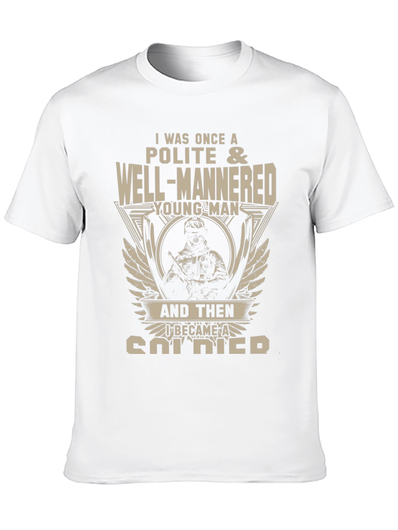Polite Soldier Graphic Tee - Mens Black T-Shirt