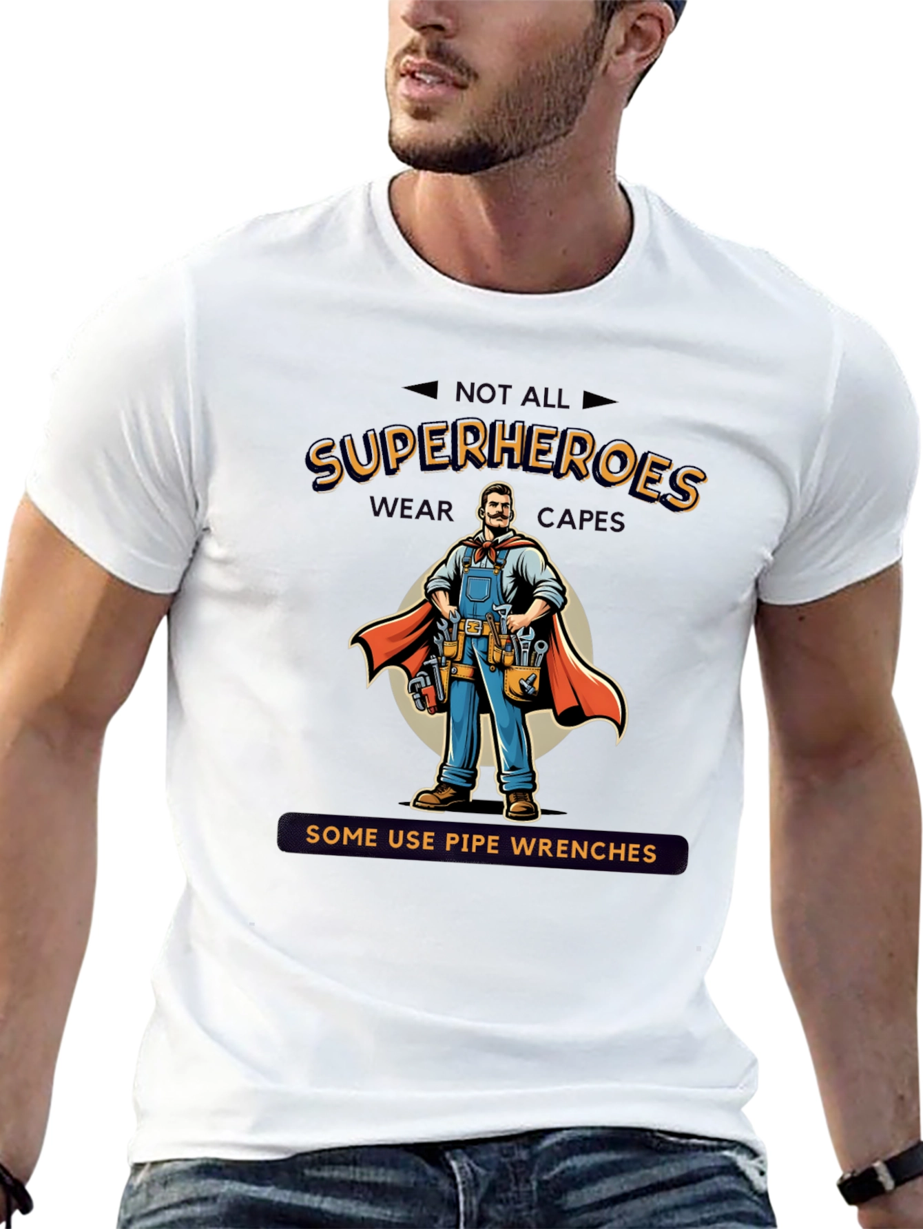 Superhero Plumber Graphic Tee