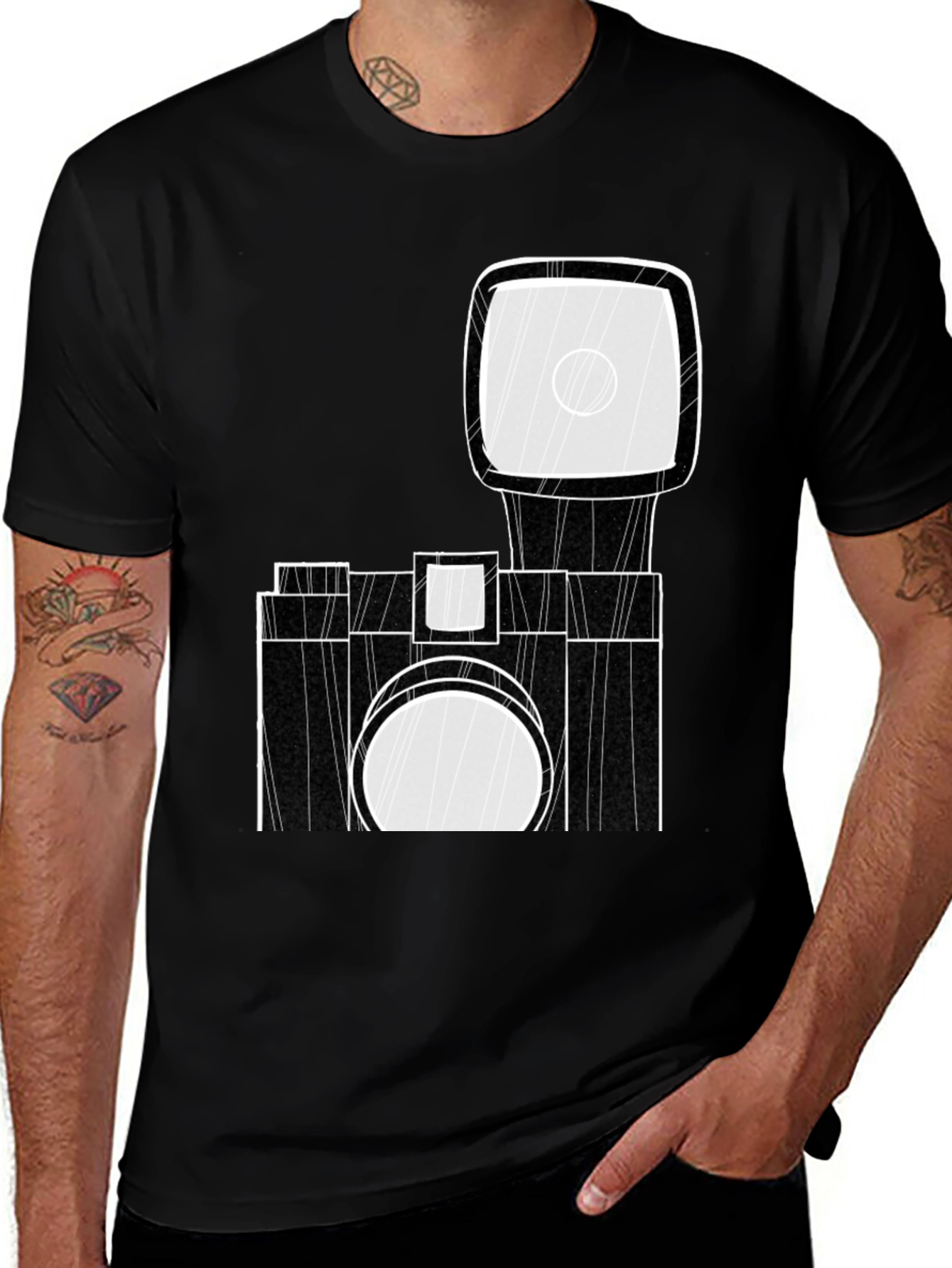 Camera Graphic Black T-Shirt
