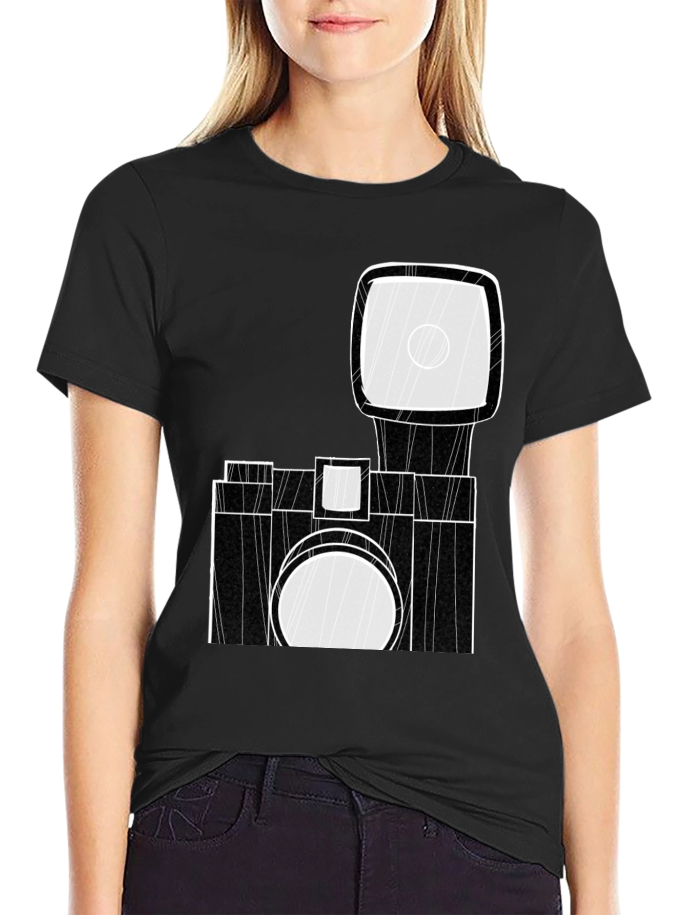 Camera Graphic Black T-Shirt