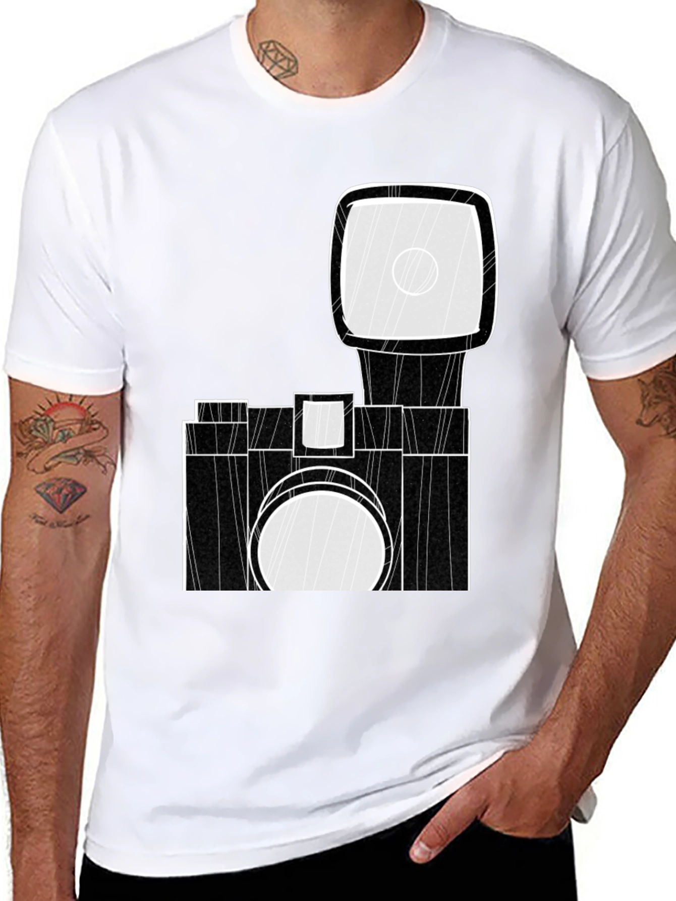 Camera Graphic Black T-Shirt