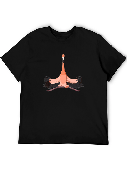 Black Flamingo T-Shirt - Unique Bird Graphic Tee