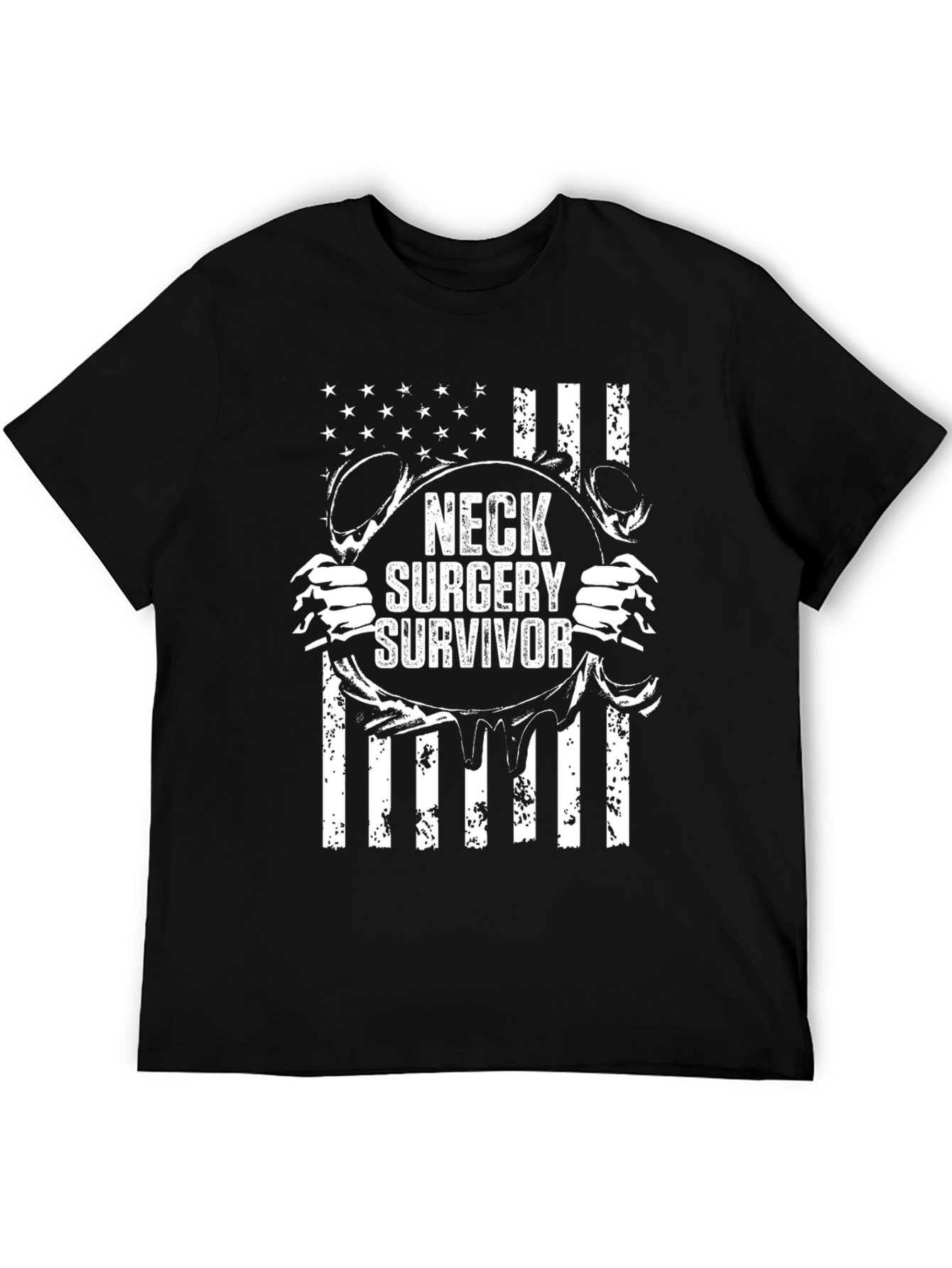 Neck Surgery Survivor Graphic Tee - Black