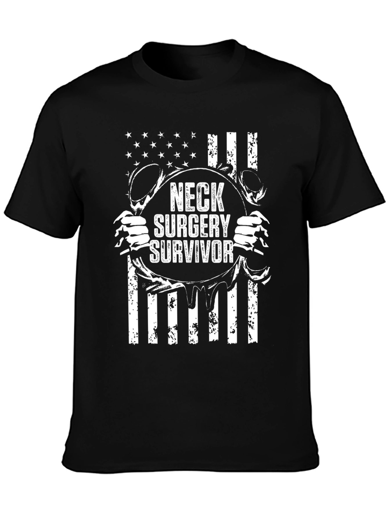 Neck Surgery Survivor Graphic Tee - Black