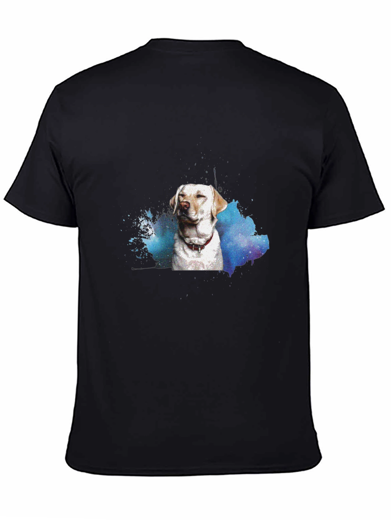 Dog Watercolor Black T-Shirt