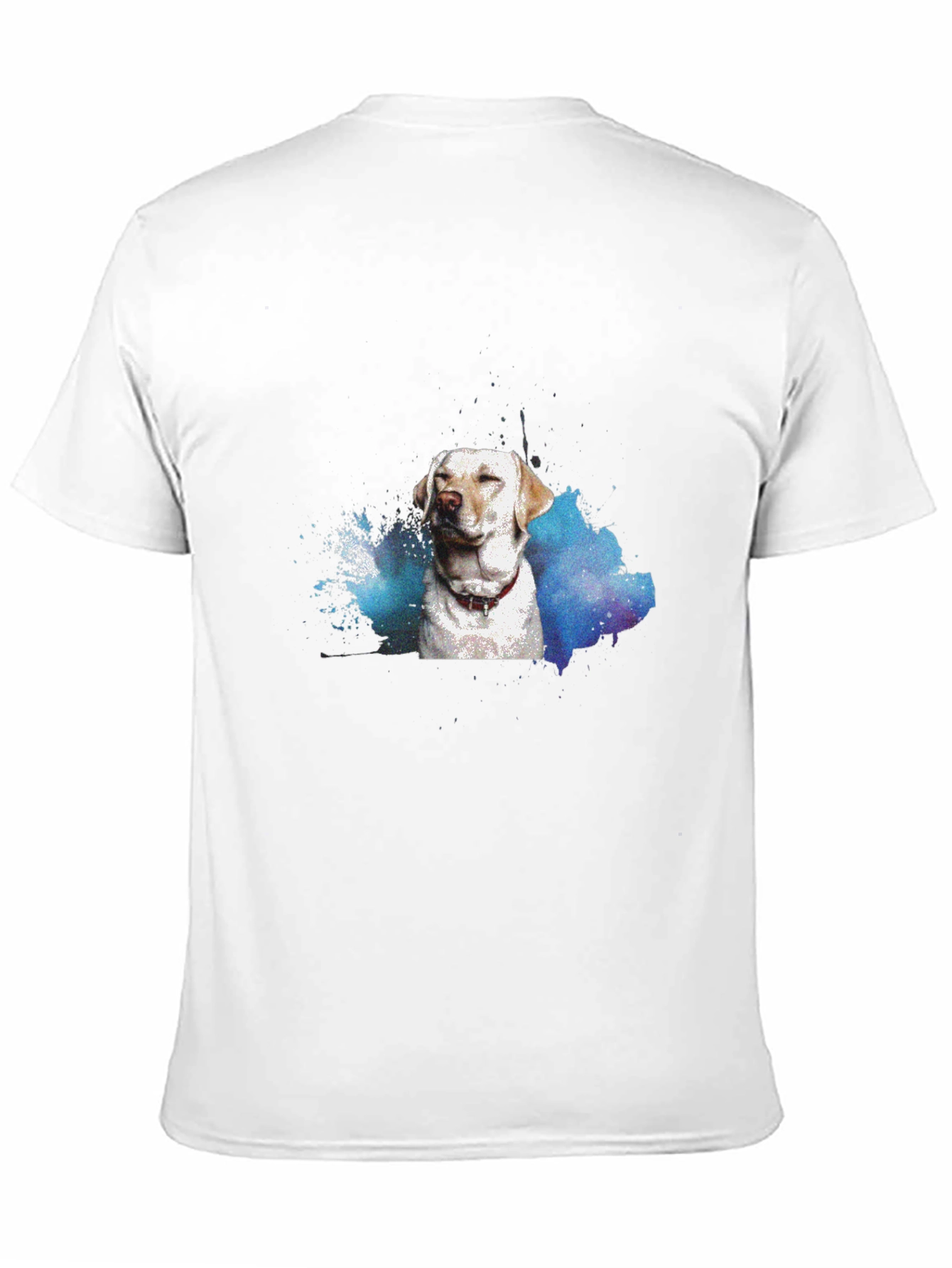 Dog Watercolor Black T-Shirt