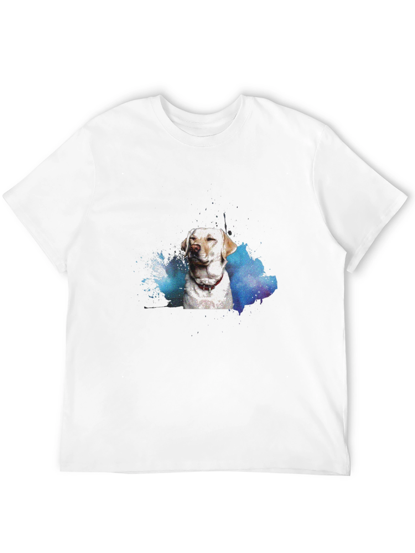 Dog Watercolor Black T-Shirt