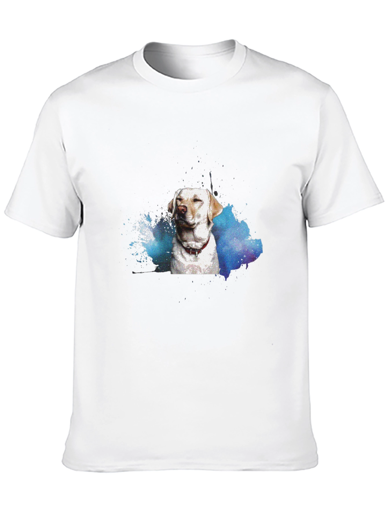 Dog Watercolor Black T-Shirt