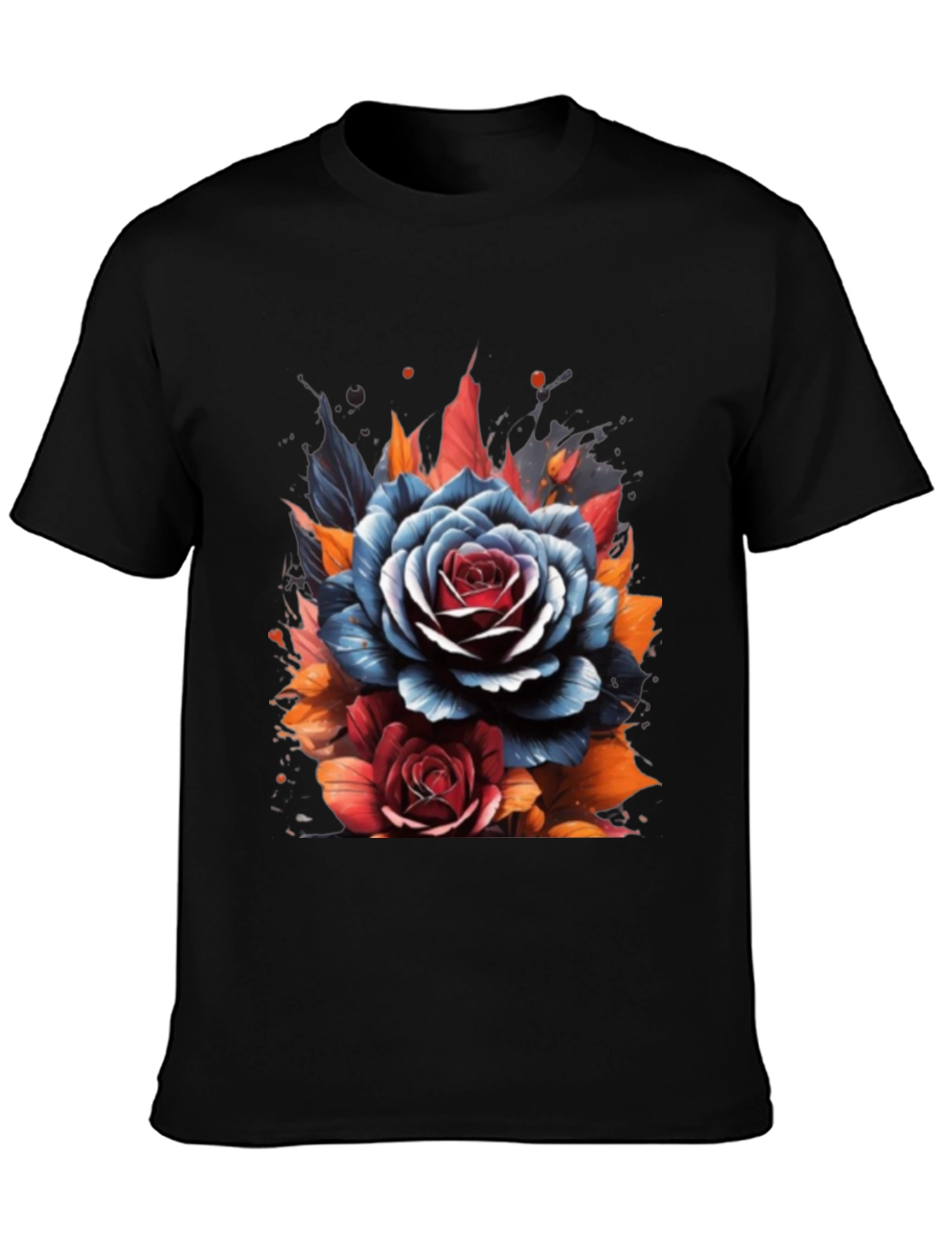 Floral Graphic Print Crew Neck T-Shirt