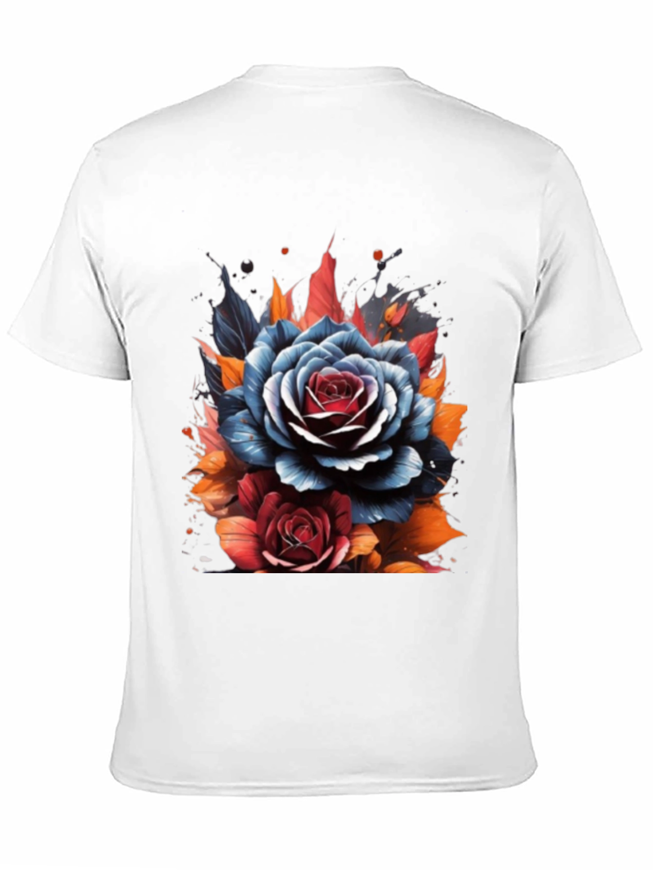 Floral Graphic Print Crew Neck T-Shirt