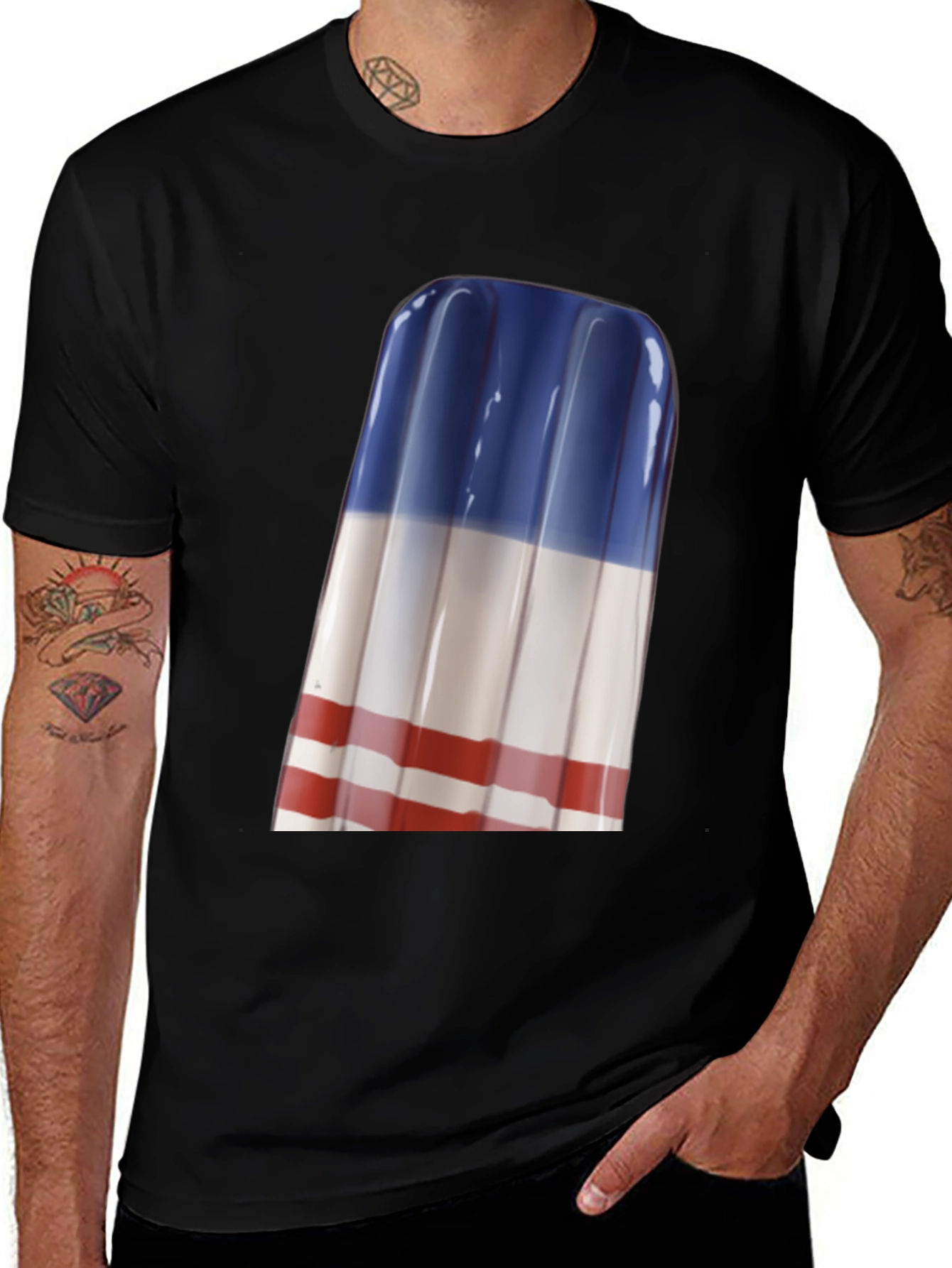 Patriotic Popsicle Graphic Tee - Summer Style