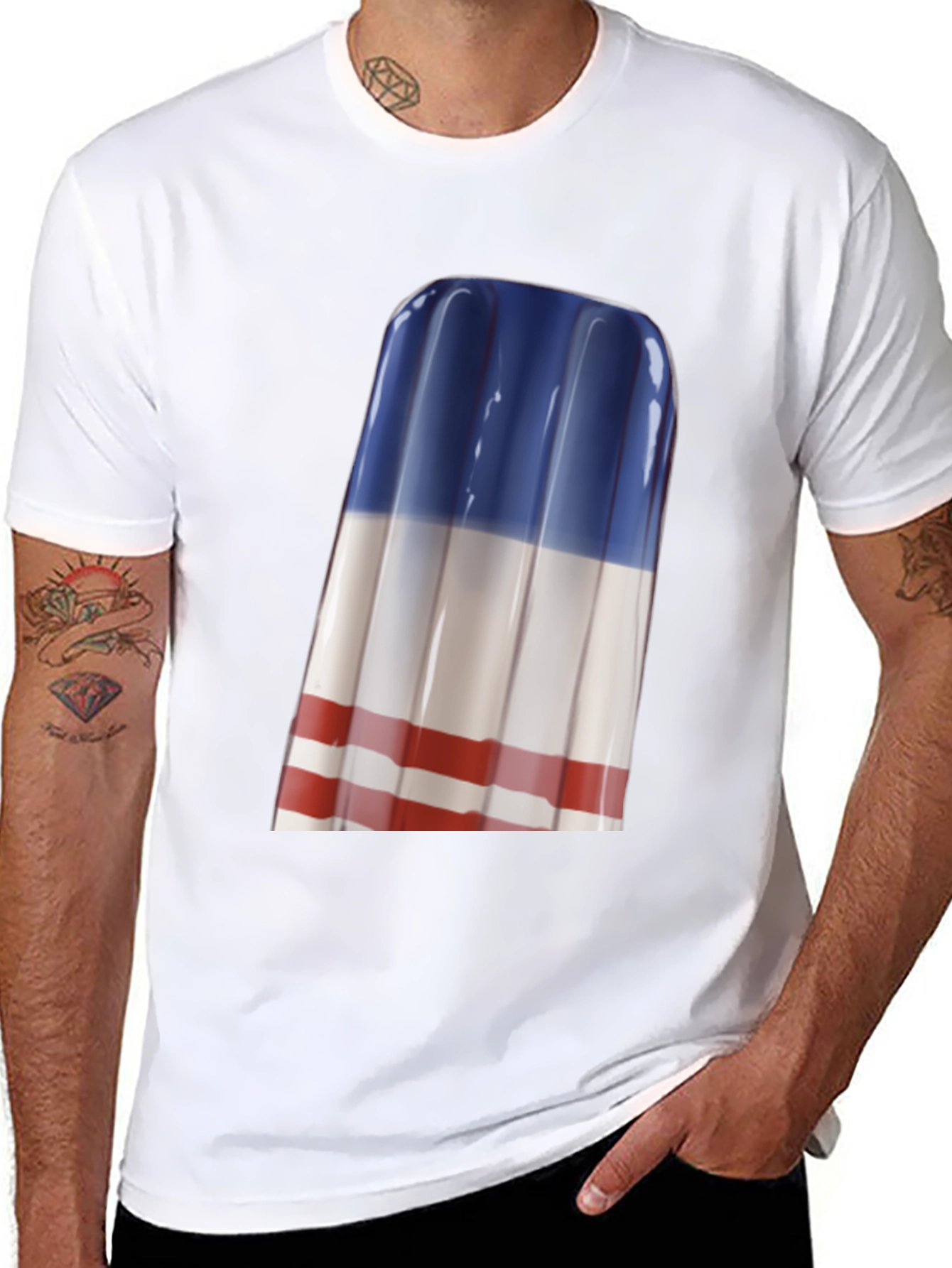 Patriotic Popsicle Graphic Tee - Summer Style