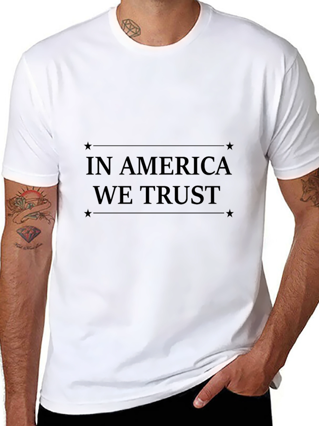 In America We Trust Black T-Shirt