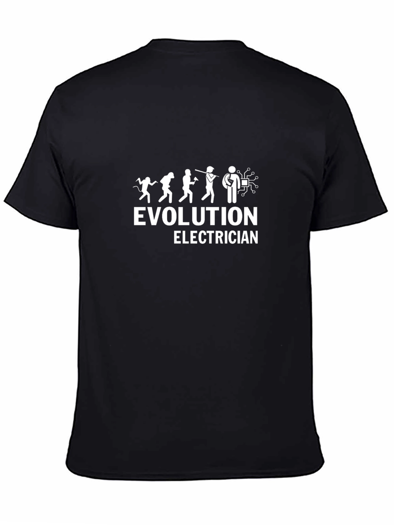 Evolution Electrician Graphic Tee - Black Cotton T-Shirt
