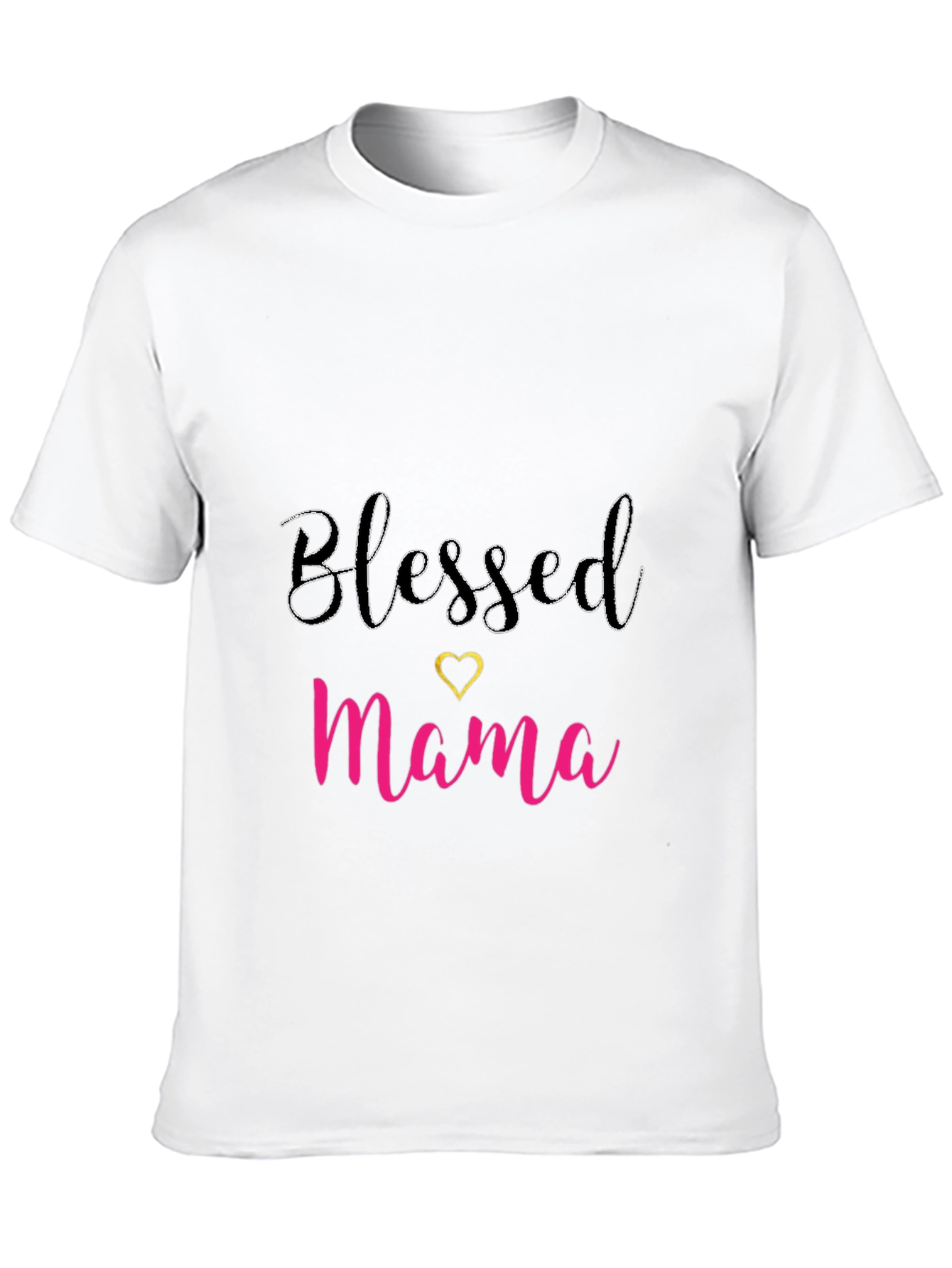 Blessed Mama Black T-Shirt - Cute Mothers Day Tee