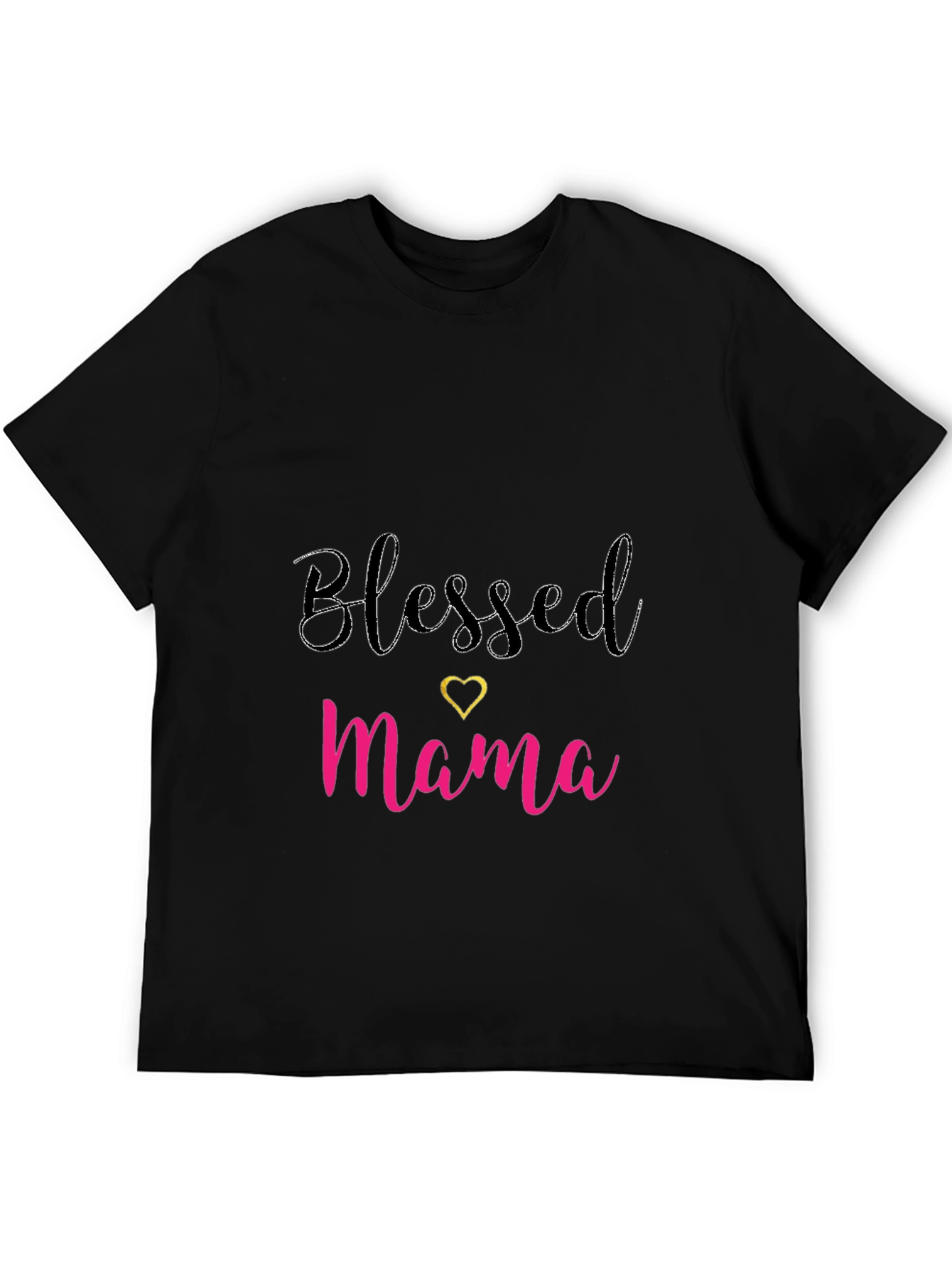 Blessed Mama Black T-Shirt - Cute Mothers Day Tee