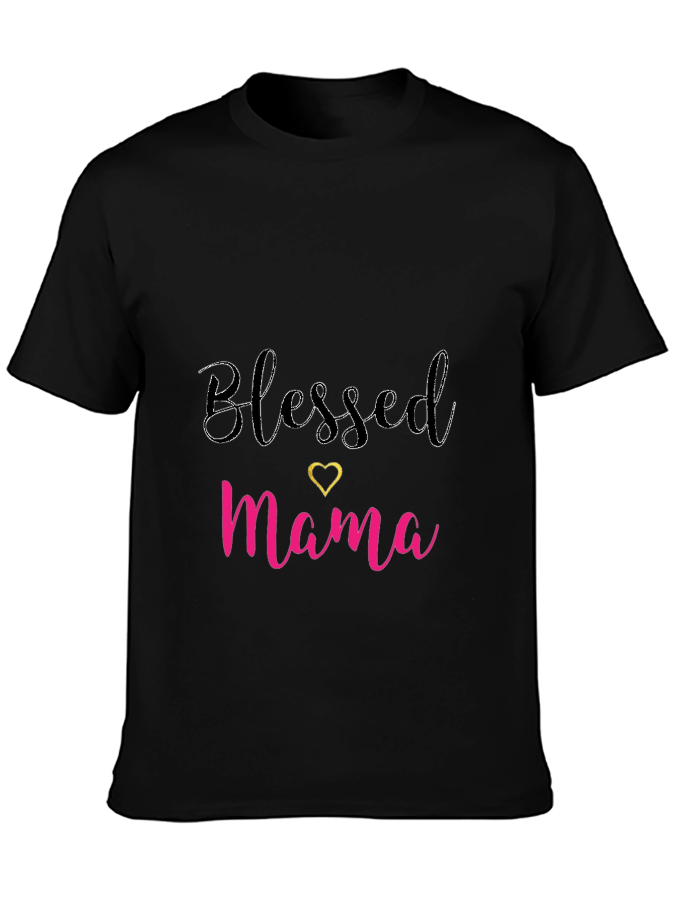 Blessed Mama Black T-Shirt - Cute Mothers Day Tee