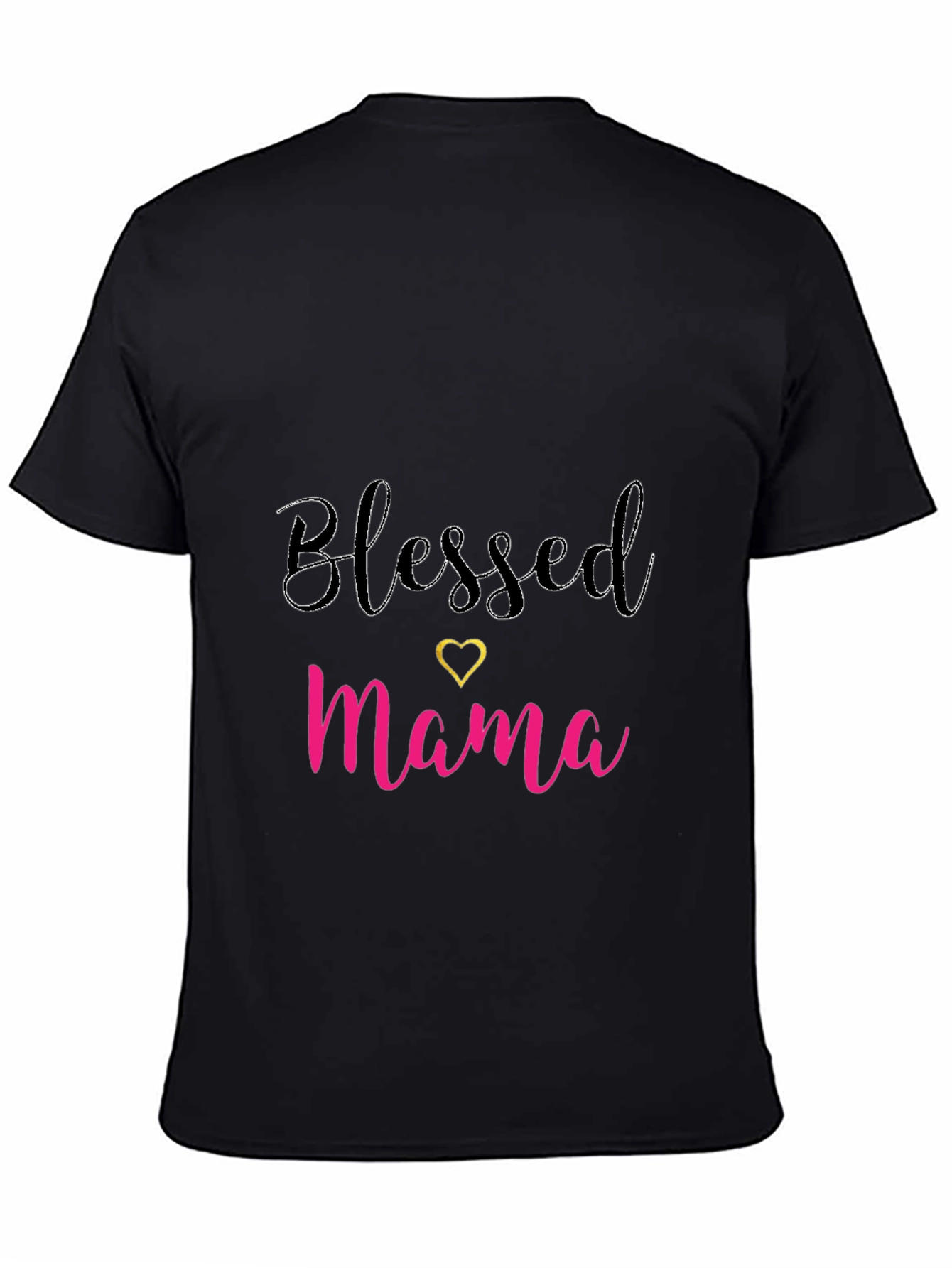 Blessed Mama Black T-Shirt - Cute Mothers Day Tee