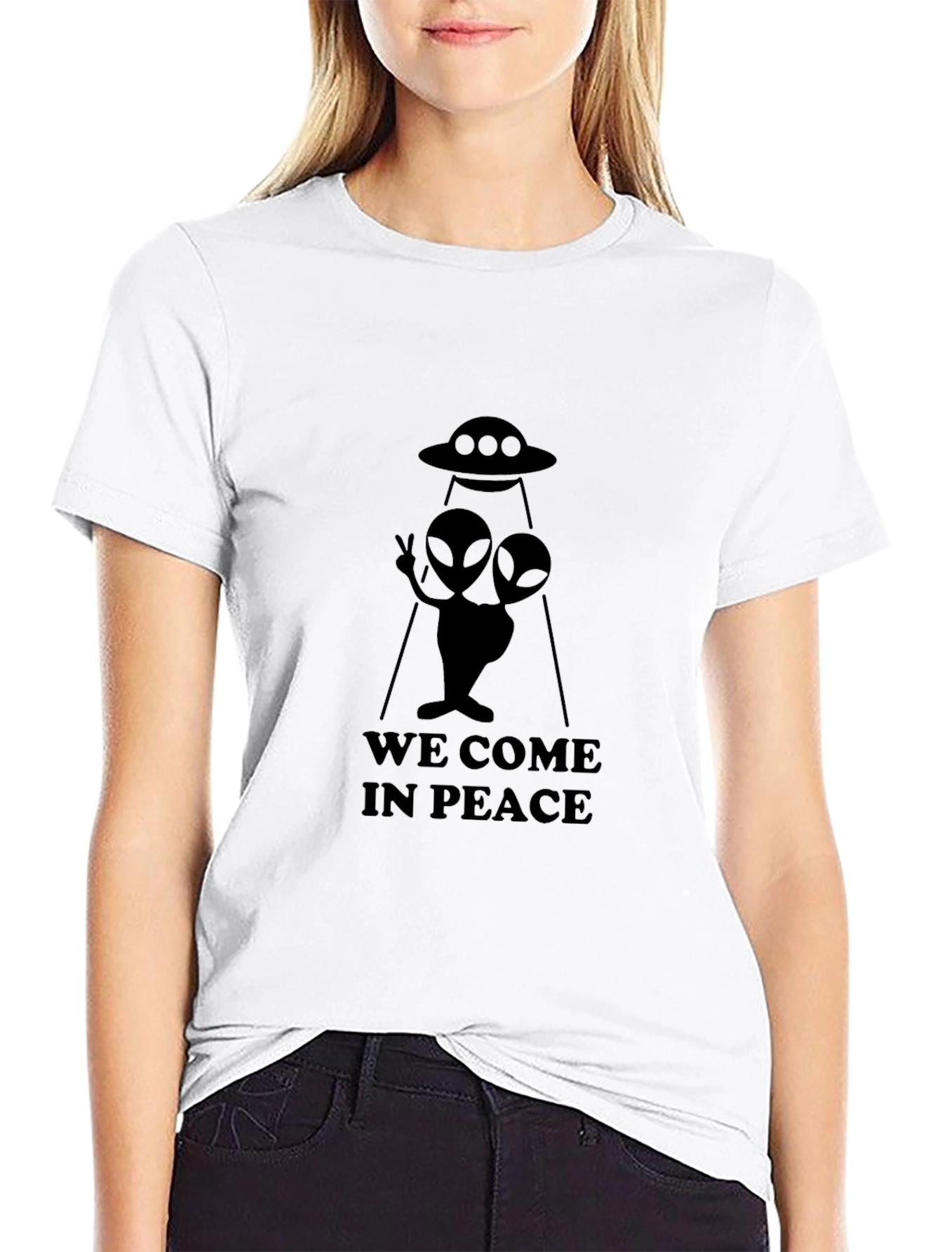 We Come In Peace Alien Graphic T-Shirt