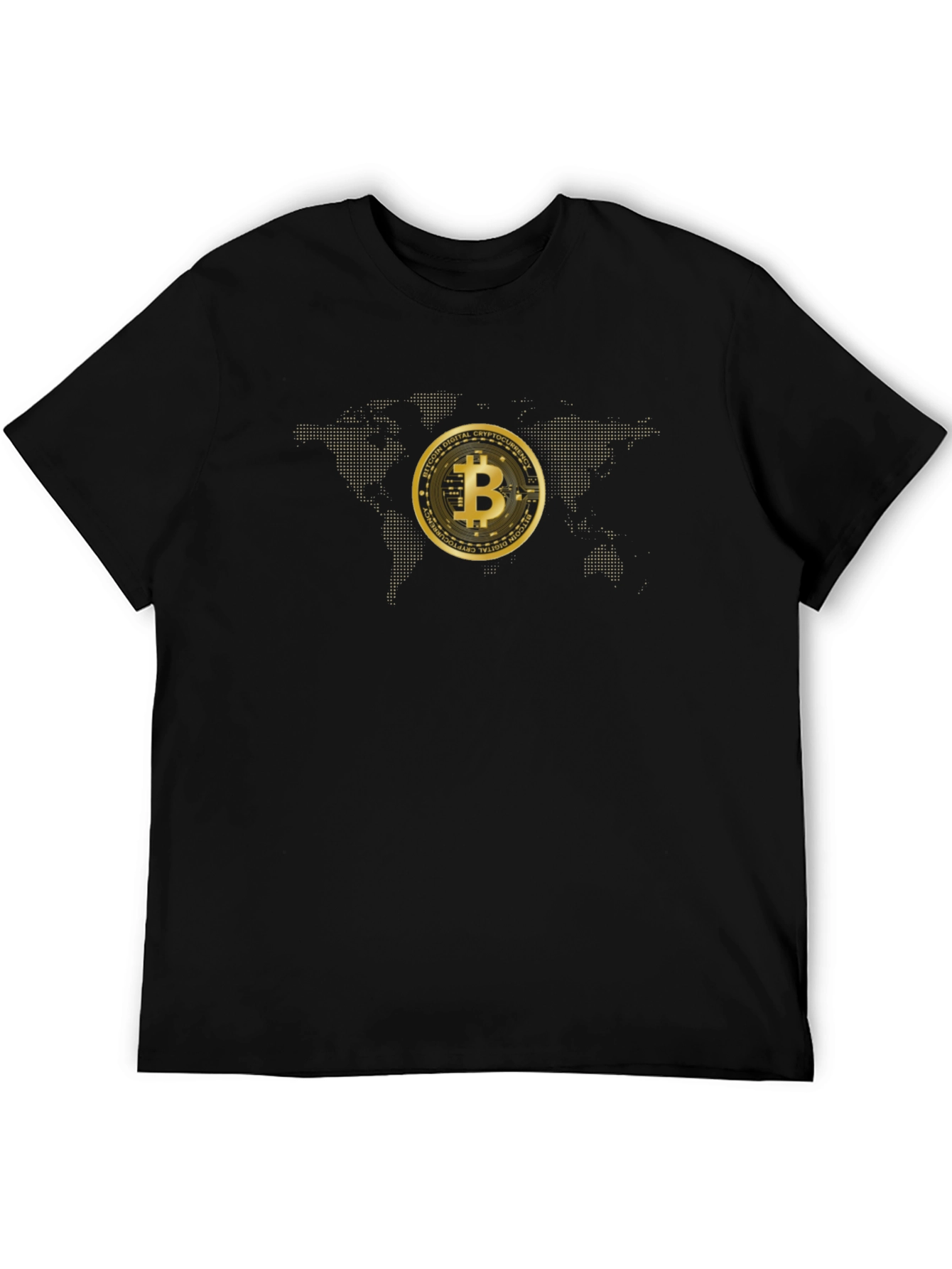 Bitcoin World Map Graphic Tee - Black