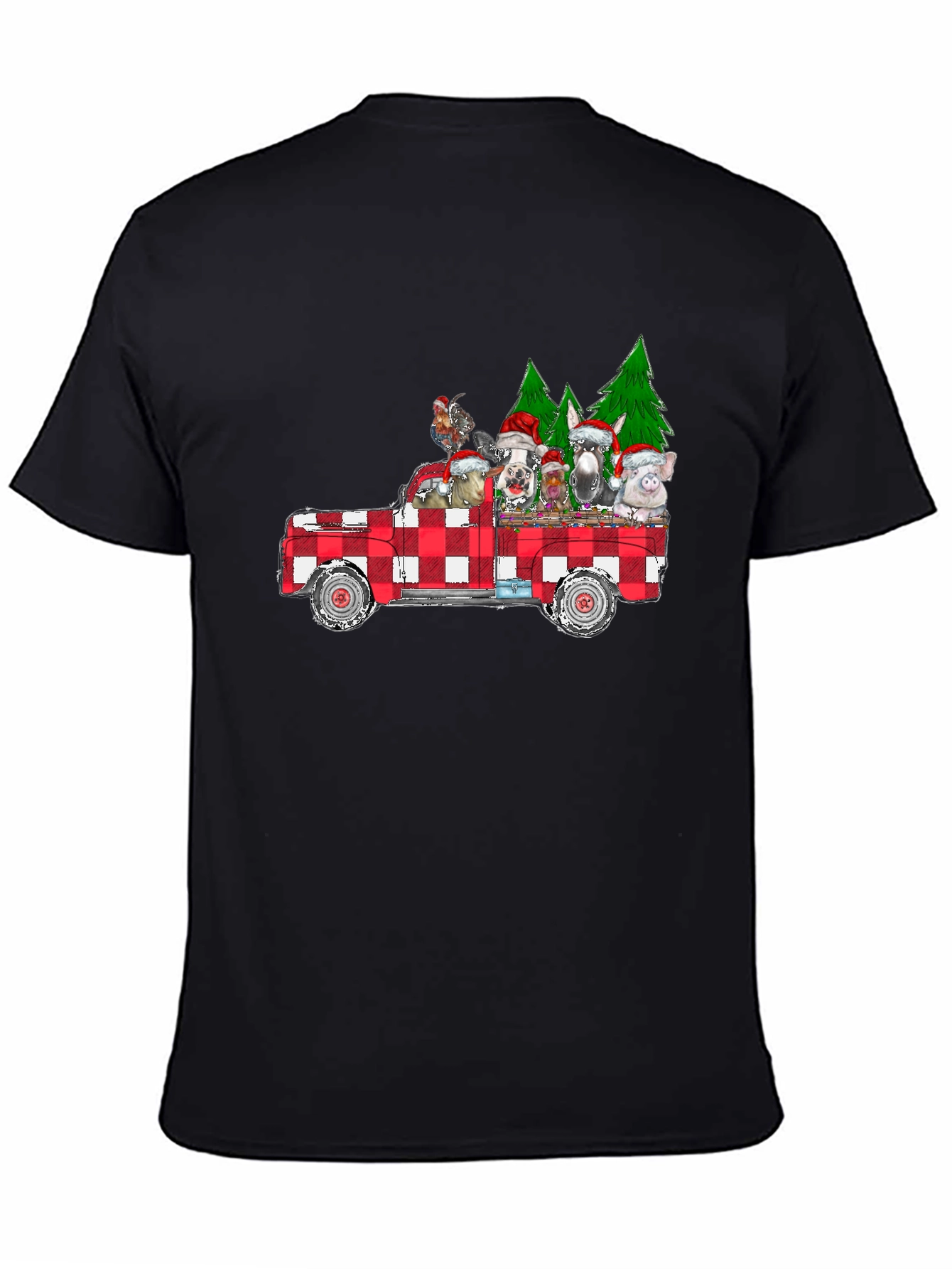 Festive Farm Animals Truck T-Shirt
