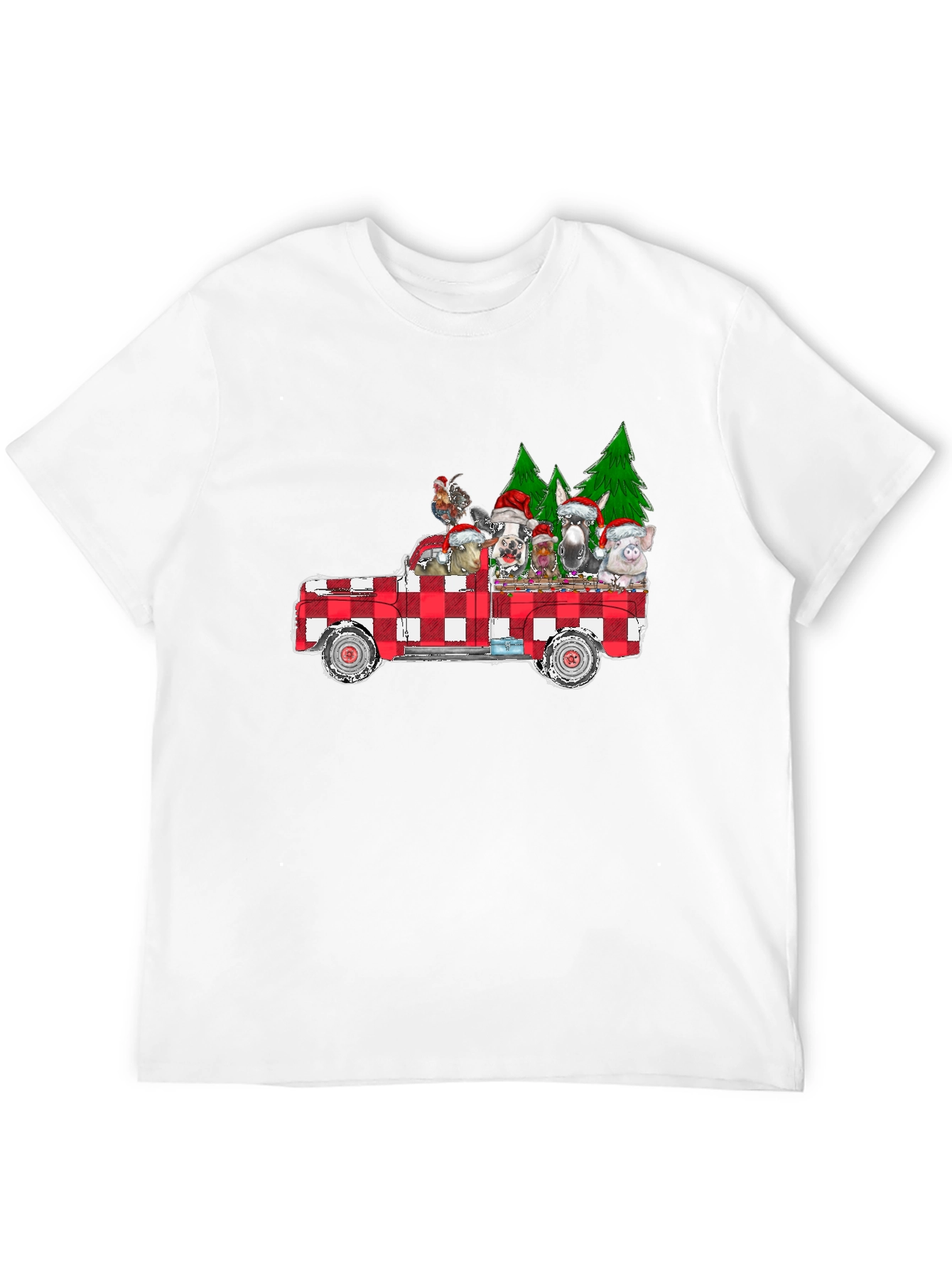 Festive Farm Animals Truck T-Shirt