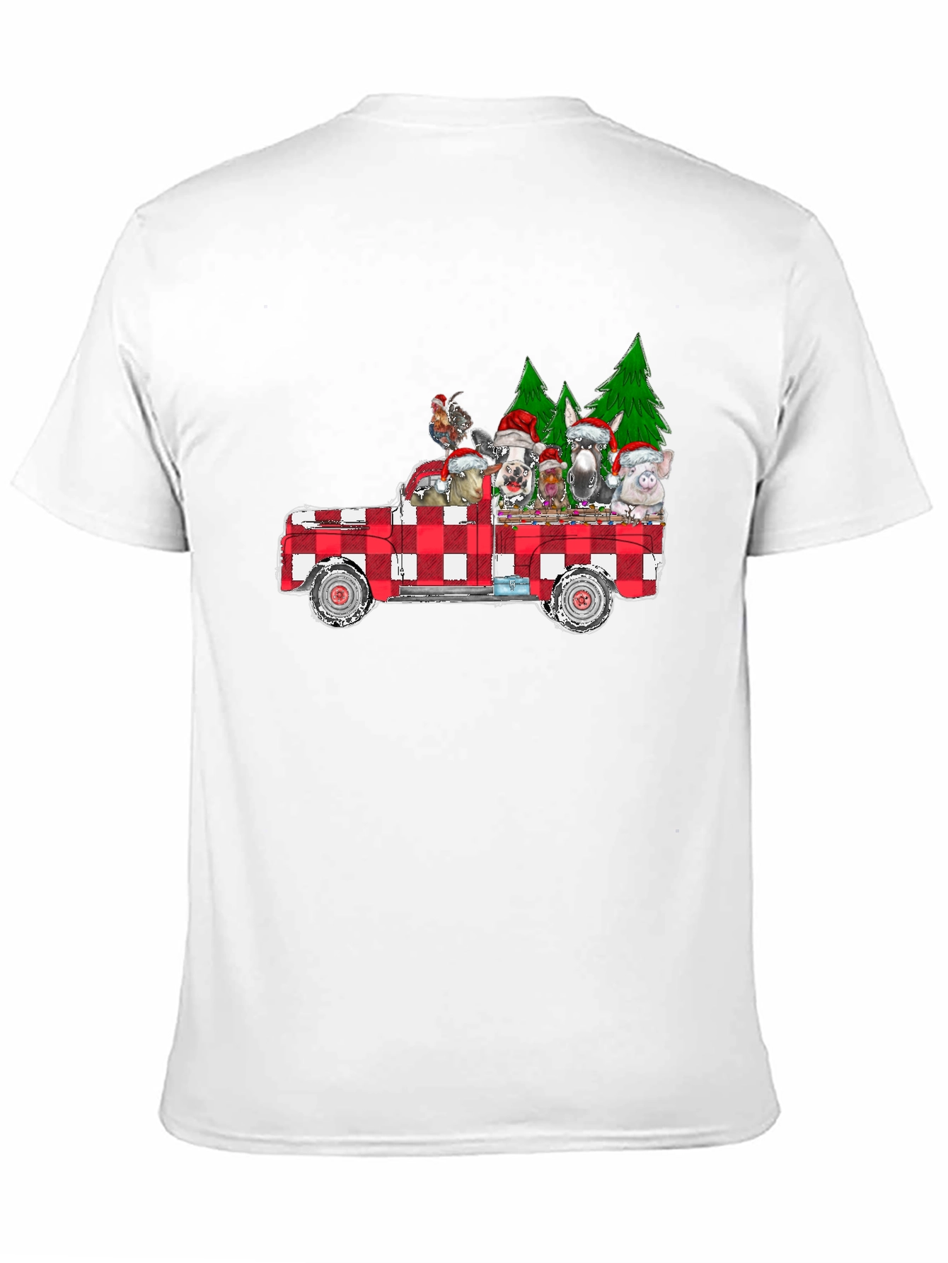 Festive Farm Animals Truck T-Shirt