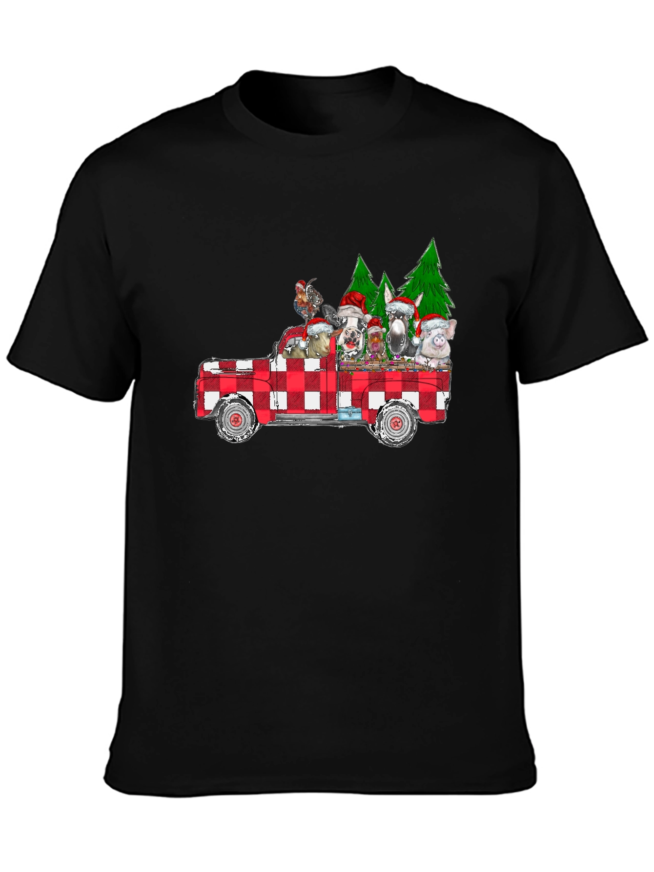 Festive Farm Animals Truck T-Shirt