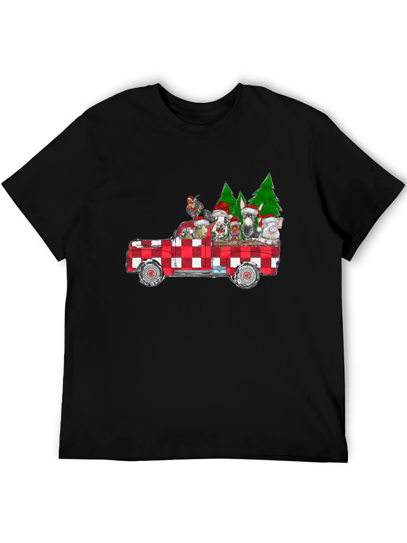 Festive Farm Animals Truck T-Shirt